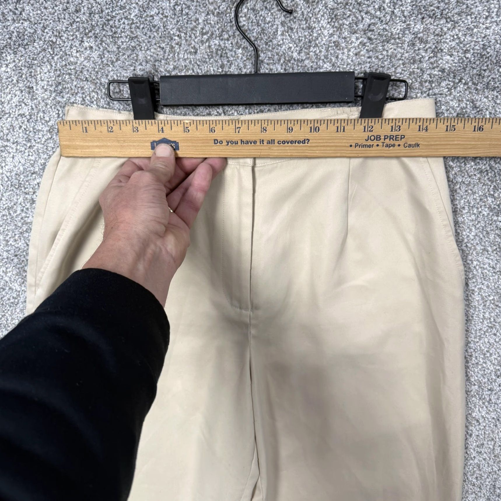 Vintage VINTAGE Appleseed's 8P Beige Pleated Dress Pants Straight Leg Women's Petite - Elastic Waist Pockets Polyester 26.5in Inseam Men/Women? Size 30" / US 8 / IT 44 - 2 Thumbnail