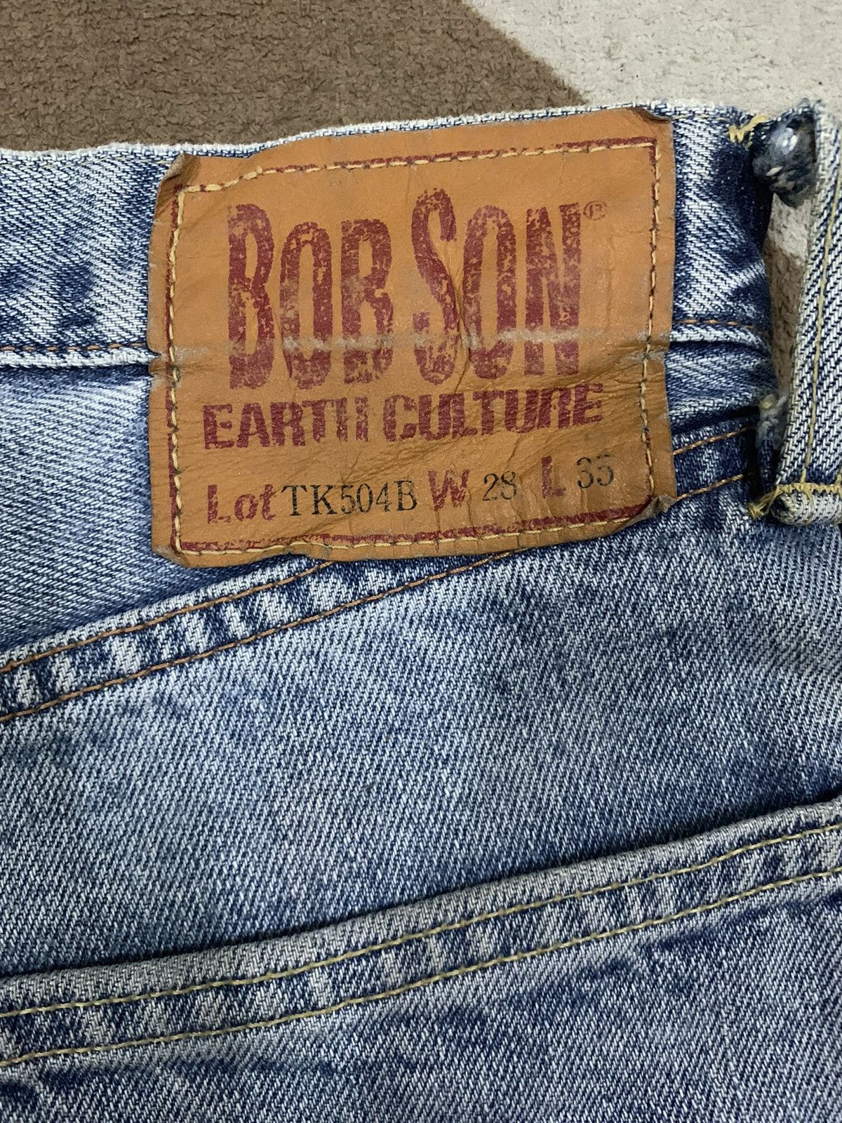 Japanese Brand Vintage 90s Bobson Selvedge Button Fly Loose Straight Jeans Size US 29 - 14 Thumbnail