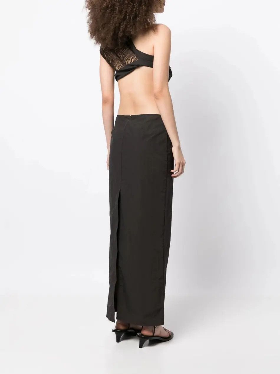 Christopher Esber o1mle0824 Fringed Column Dress in Black Size S / US 4 / IT 40 - 4 Thumbnail