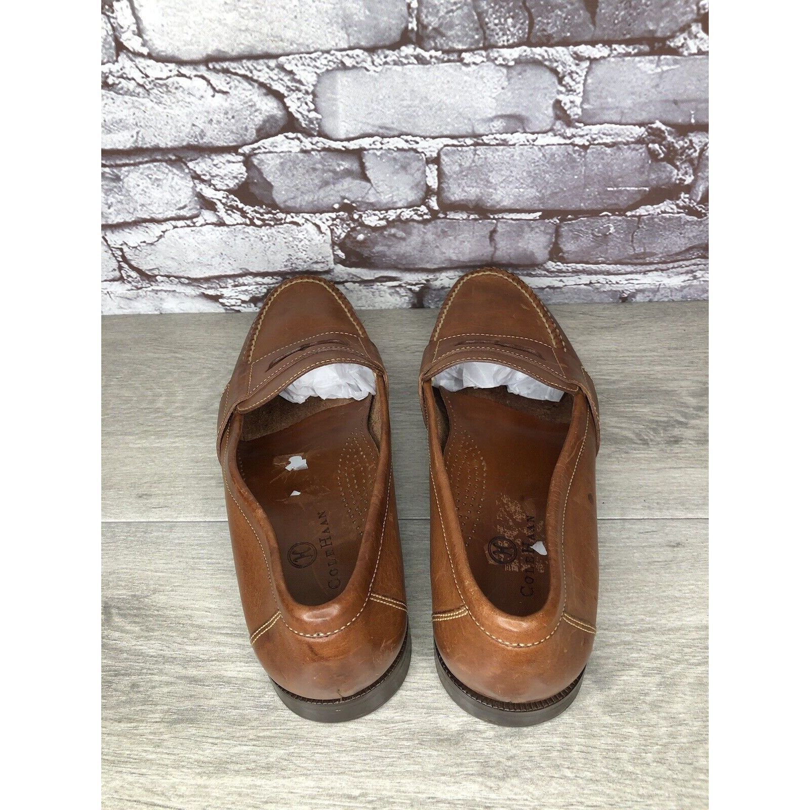 Cole Haan Cole Haan Brown Leather Slip On Penny Loafers Dress Shoes Me Size US 13 / EU 46 - 6 Thumbnail