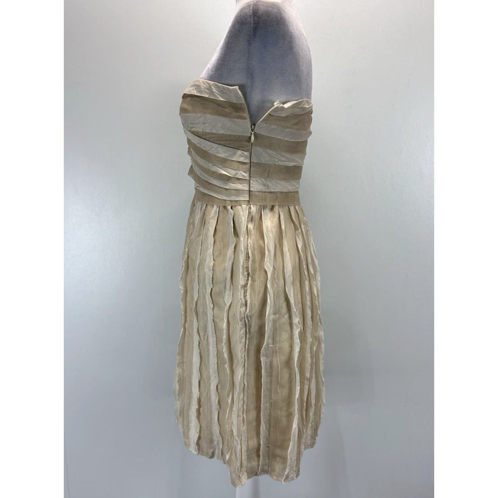 Diane von Furstenberg VINTAGE Diane von Furstenberg DVF Gold Kari Dress Women's Mini Cocktail Strapless Size 4 Size S / US 4 / IT 40 - 2 Thumbnail