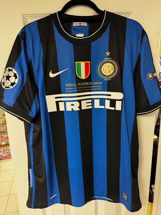 Nike 2009/10 Inter Milan Home Jersey Milito UCL Final Edition - L | Grailed