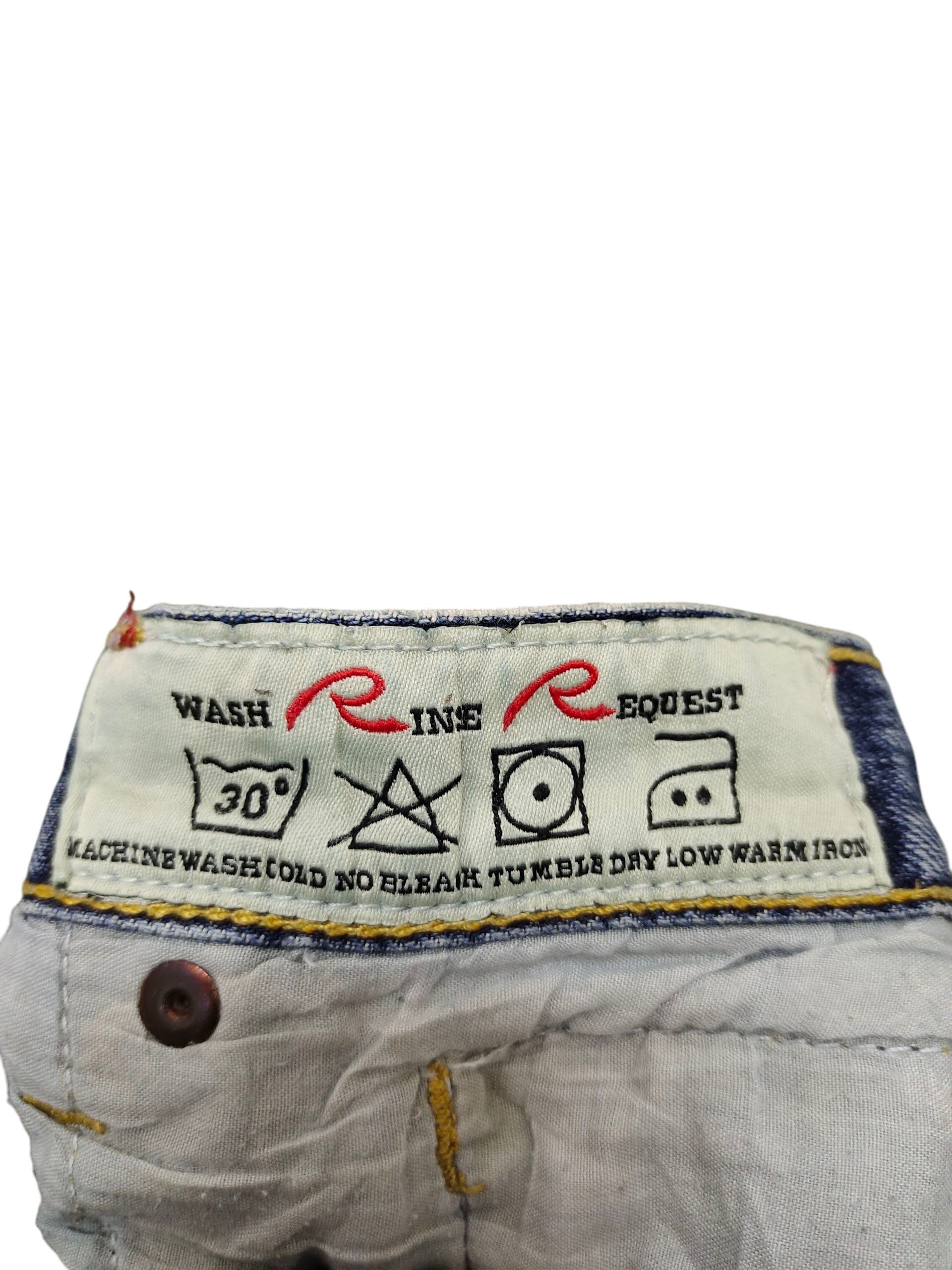 Artful Dodger Vintage Request Embroidered Distress Loose Denim Jeans Size US 34 / EU 50 - 12 Thumbnail