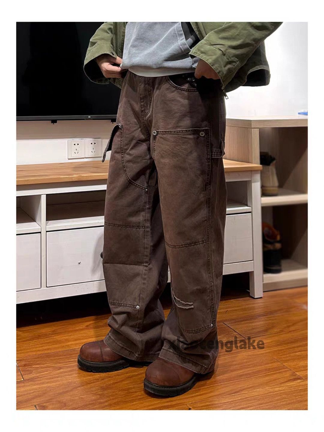 Vintage xtl vintage wide Leg loose hiphop carpenter cargo jeans Size US 28 / EU 44 - 8 Thumbnail