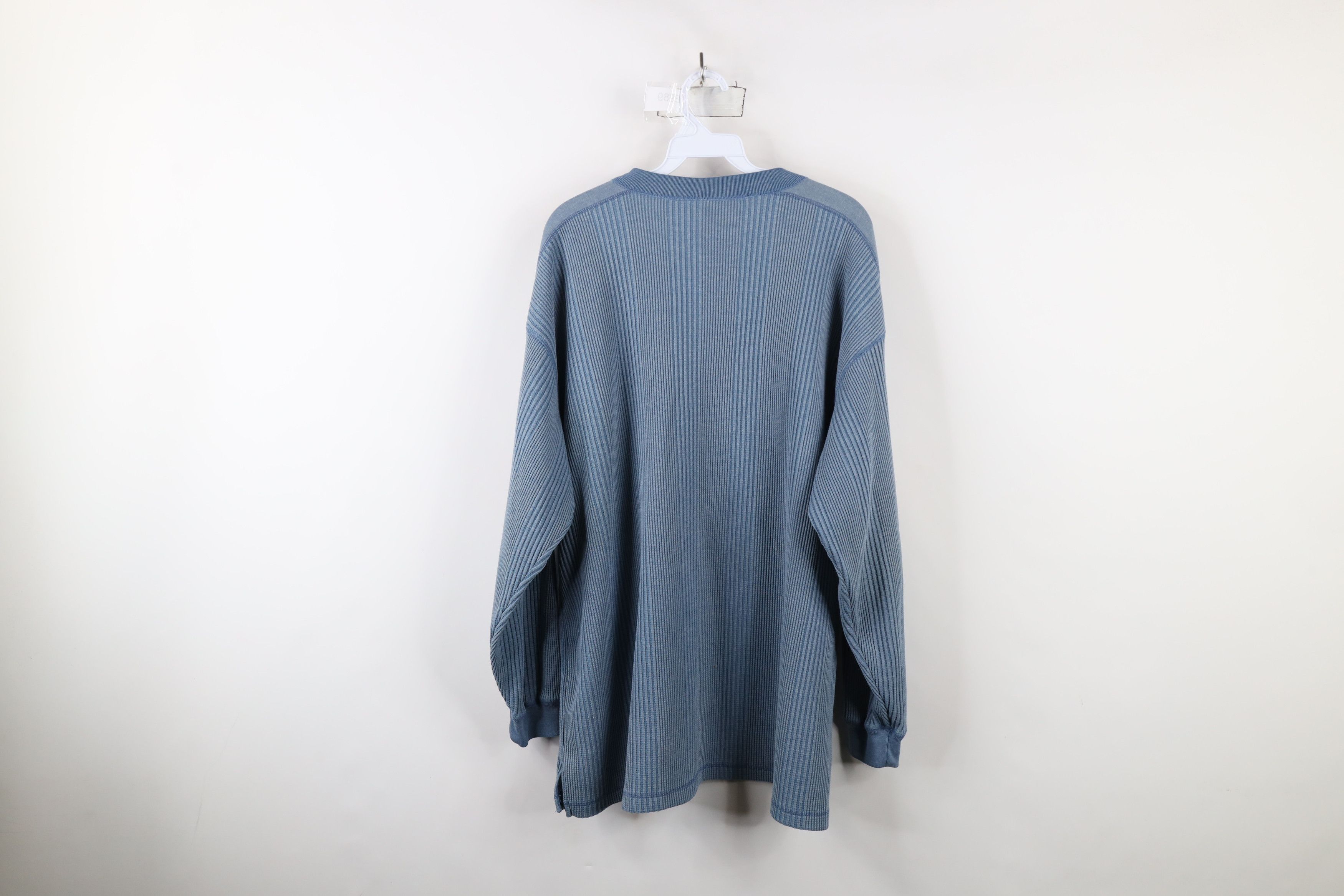 Vintage Vintage 90s Streetwear Ribbed Long Sleeve Henley T-Shirt Size US XL / EU 56 / 4 - 10 Thumbnail