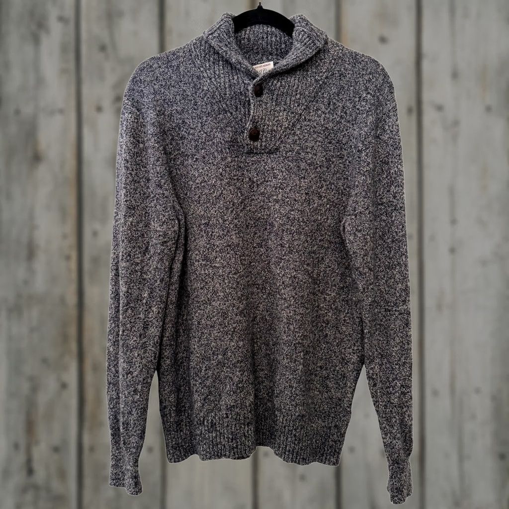 J.Crew J.CREW Gray Merino Wool Knit Sweater Pullover M Regular Men Minimal-Office Scandi Preppy Size US M / EU 48-50 / 2 - 1 Thumbnail