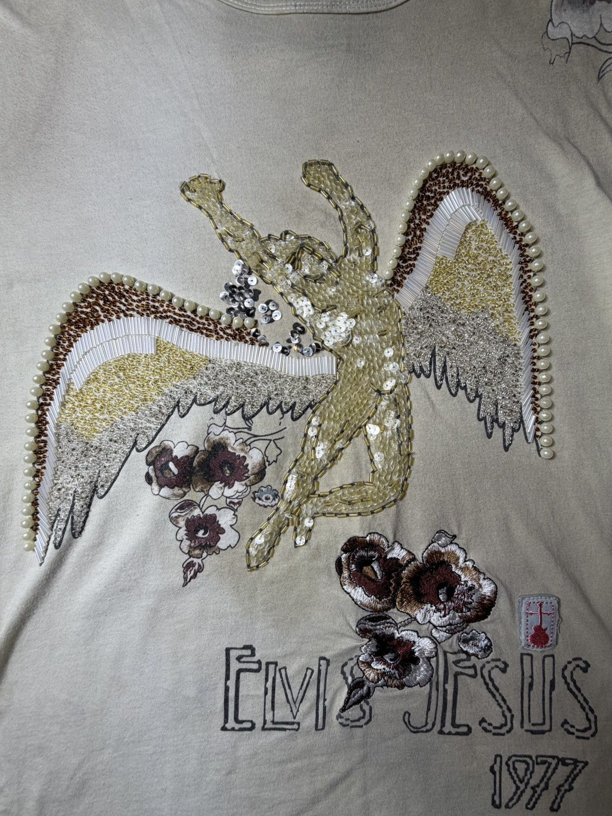 Other Vintage Cream Elvis Jesus Size US M / EU 48-50 / 2 - 2 Thumbnail