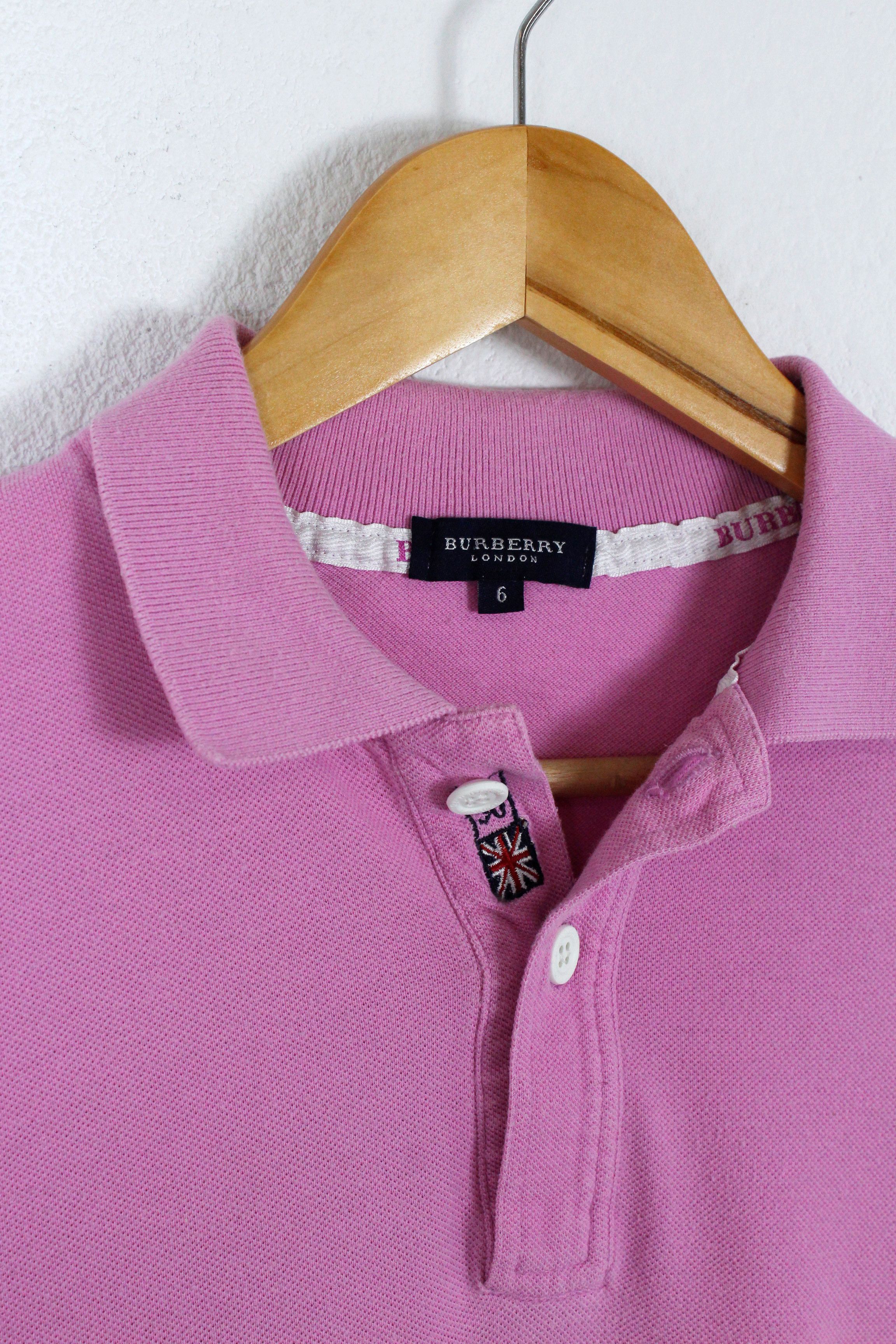 Burberry Vintage Burberry London Logo Pink Rugby Polo Shirt 90s Size US M / EU 48-50 / 2 - 4 Thumbnail