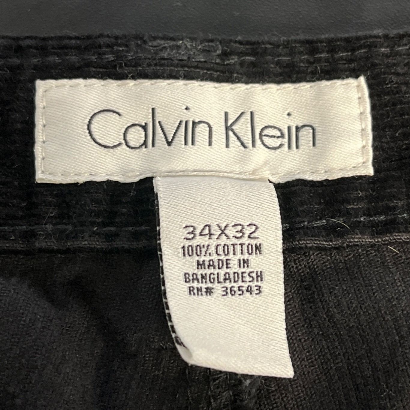 Calvin Klein Calvin Klein Men's Black Corduroy Pants/Straight Leg 34X32 S Size US 34 / EU 50 - 5 Thumbnail