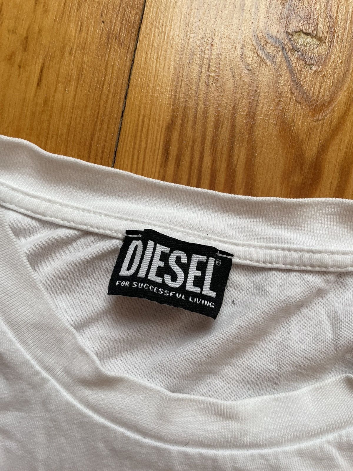 Diesel × Vintage Diesel “Denim Dreams” Logo White T-shirt Back print tee Size US M / EU 48-50 / 2 - 6 Thumbnail
