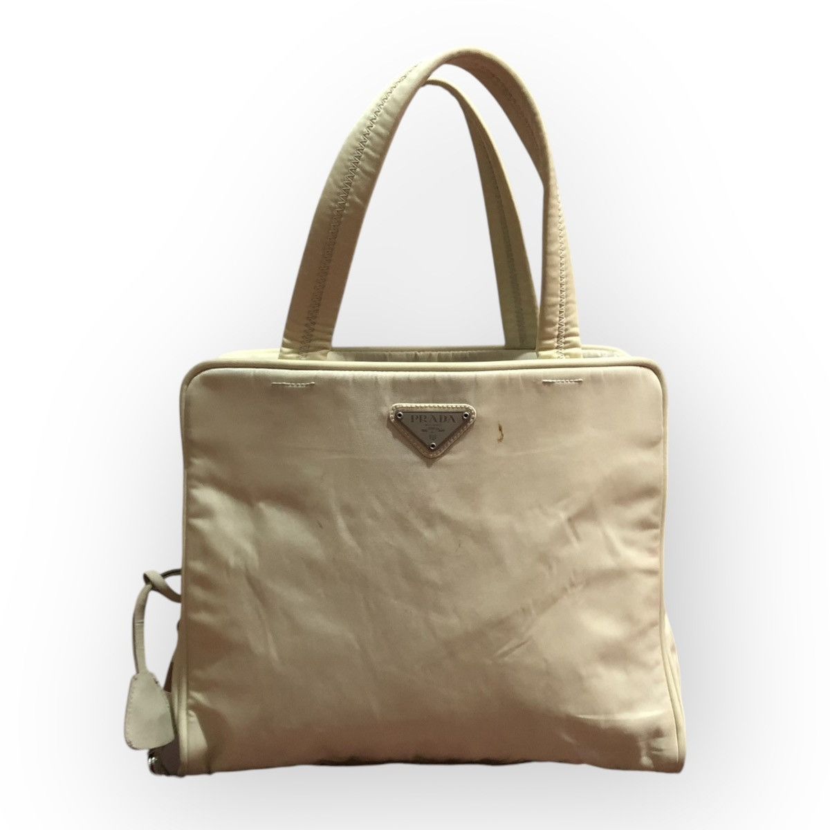 Prada Tessuto Tote Bag in Beige, Women's