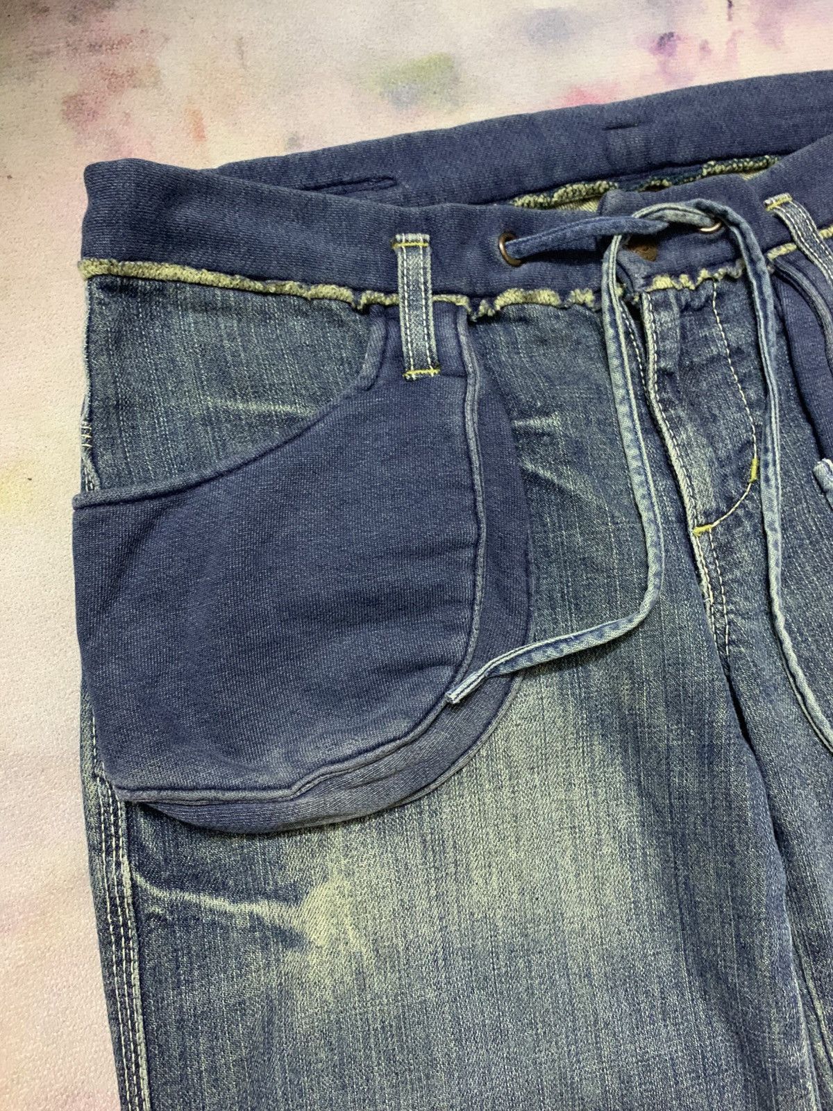 Japanese Brand Flare ET BOITE Washed Denim Hybrid Pants Spirit Goa Lgb Size US 32 / EU 48 - 4 Thumbnail