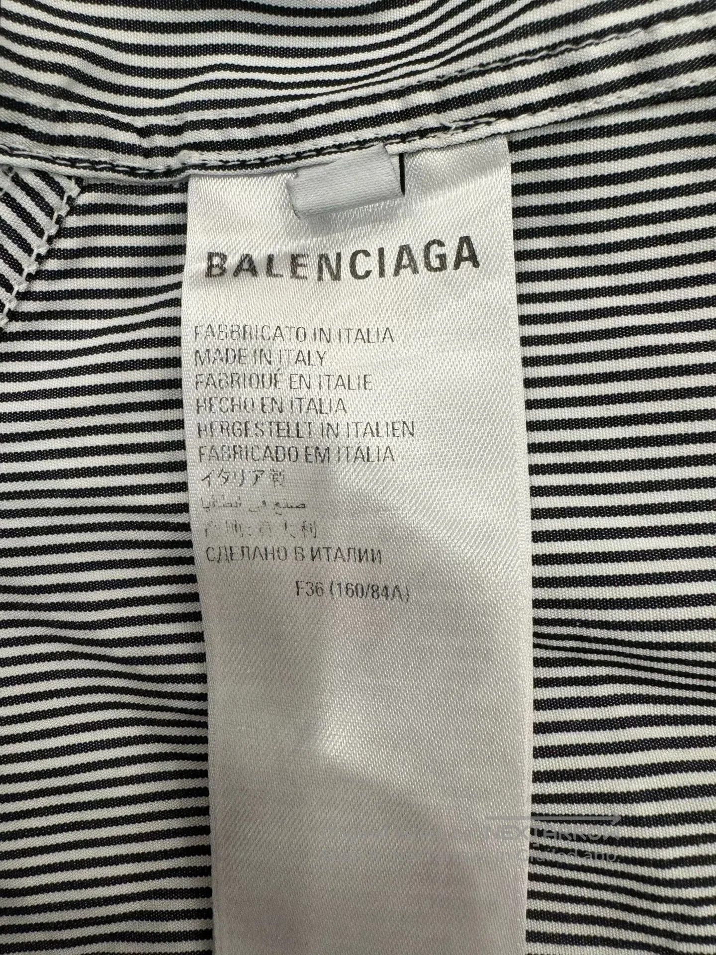 Balenciaga Balenciaga Women's Striped Logo Shirt. Size XS / US 0-2 / IT 36-38 - 7 Thumbnail