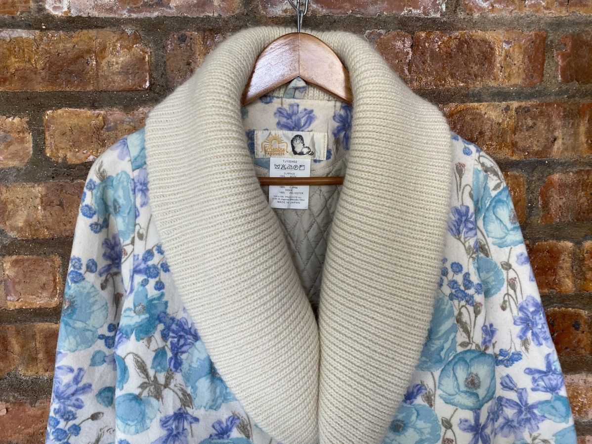If Six Was Nine × Japanese Brand Vtg Theatre Products japan large shawl colar floral wool Size M / US 6-8 / IT 42-44 - 3 Thumbnail