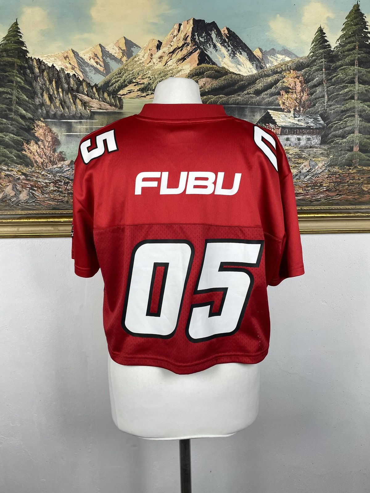 Fubu Fubu Vintage Y2k Red Crop Top Tee Skate Swag Drip Streetwear Size S / US 4 / IT 40 - 2 Thumbnail