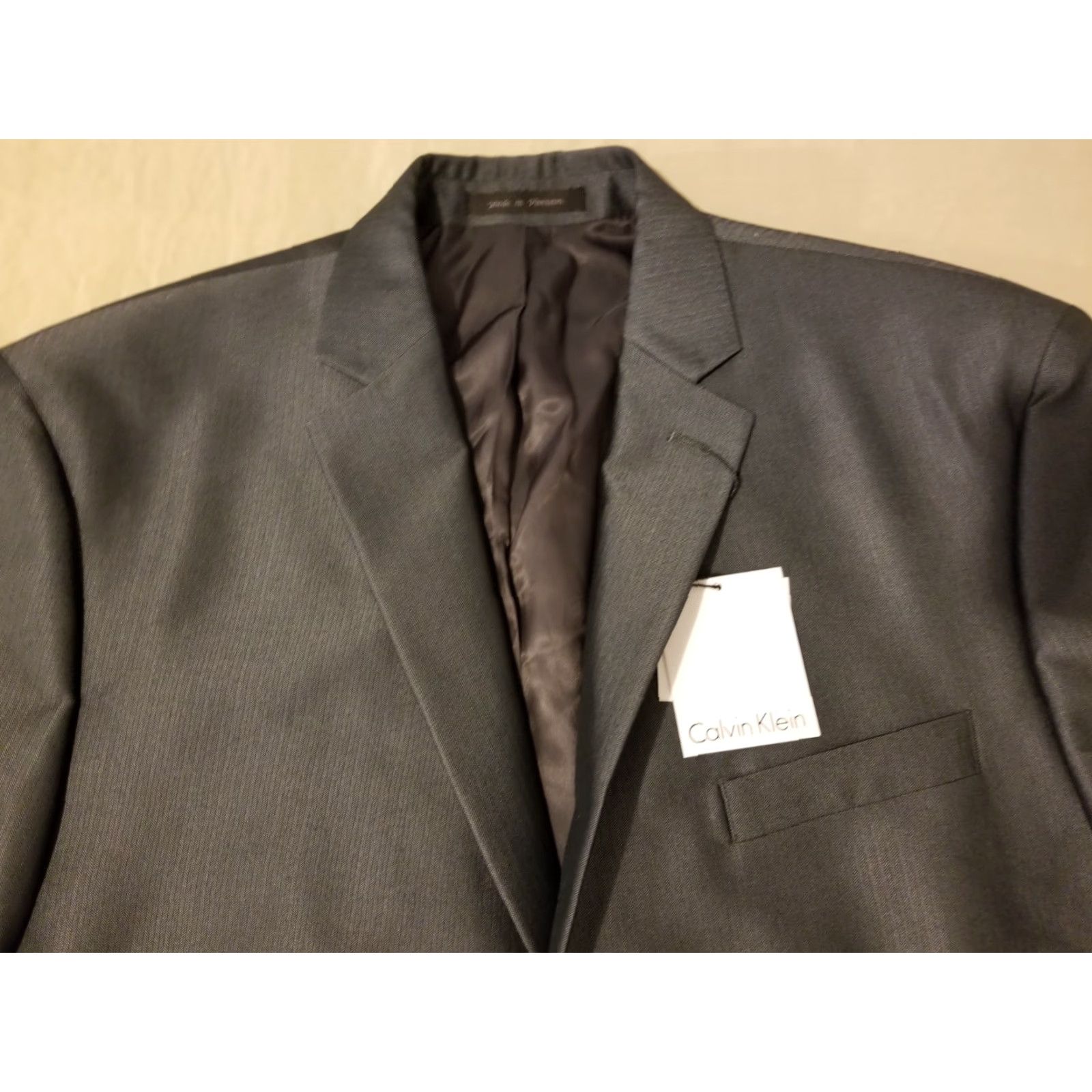 Calvin Klein Calvin Klein Blazer 3-in-1 Jacket Mens Long 46L Gray Sports Jacket Coat Size 46R - 3 Thumbnail