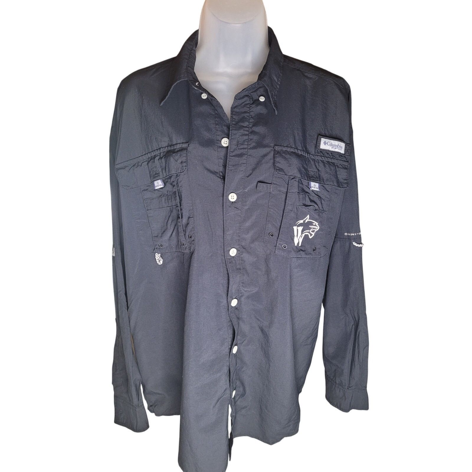Columbia Columbia Mens PFG Long Sleeve Shirt Black Mesh Back Sz L Size US L / EU 52-54 / 3 - 1 Thumbnail