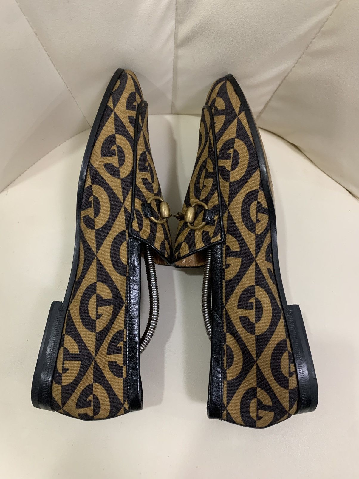 Gucci GUCCI HORSEBIT JORDAAN RHOMBUS LOAFERS Size US 7.5 / EU 40-41 - 4 Thumbnail