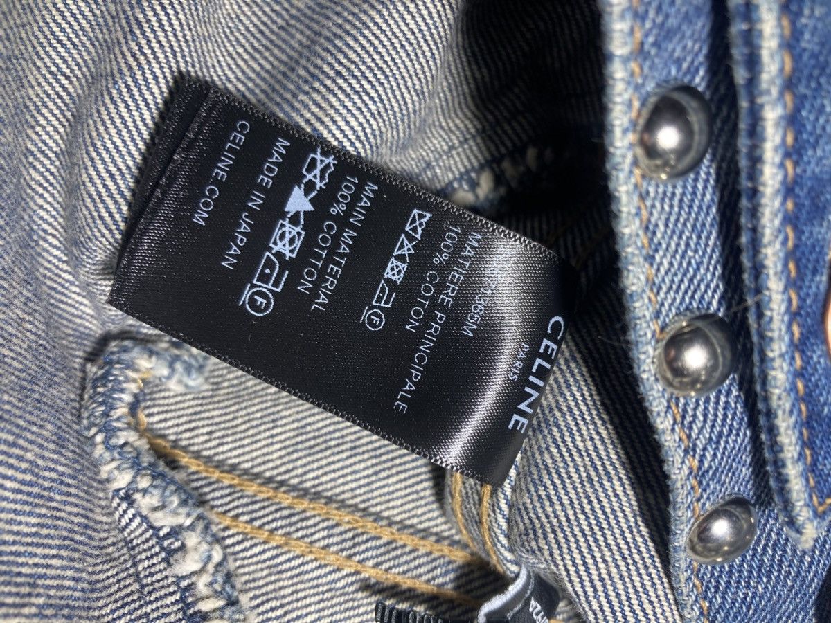Celine × Hedi Slimane New SS23 Celine Cut Off Denim Jacket Studded Tassel Fringe Size US L / EU 52-54 / 3 - 7 Thumbnail