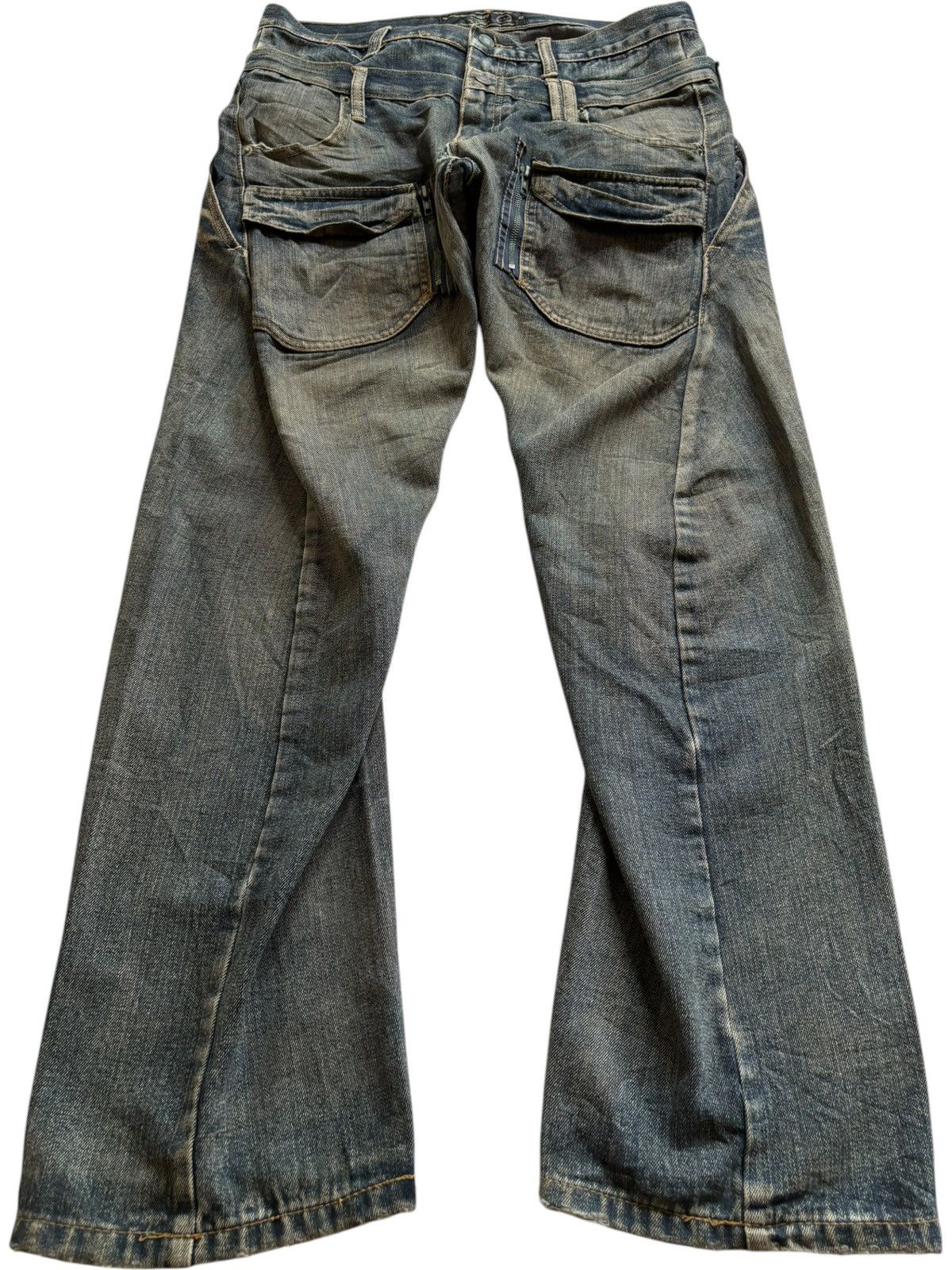 Designer Vintage Japanese Breathmint Double Waist Tactical Baggy Jean Size US 35 - 1 Thumbnail