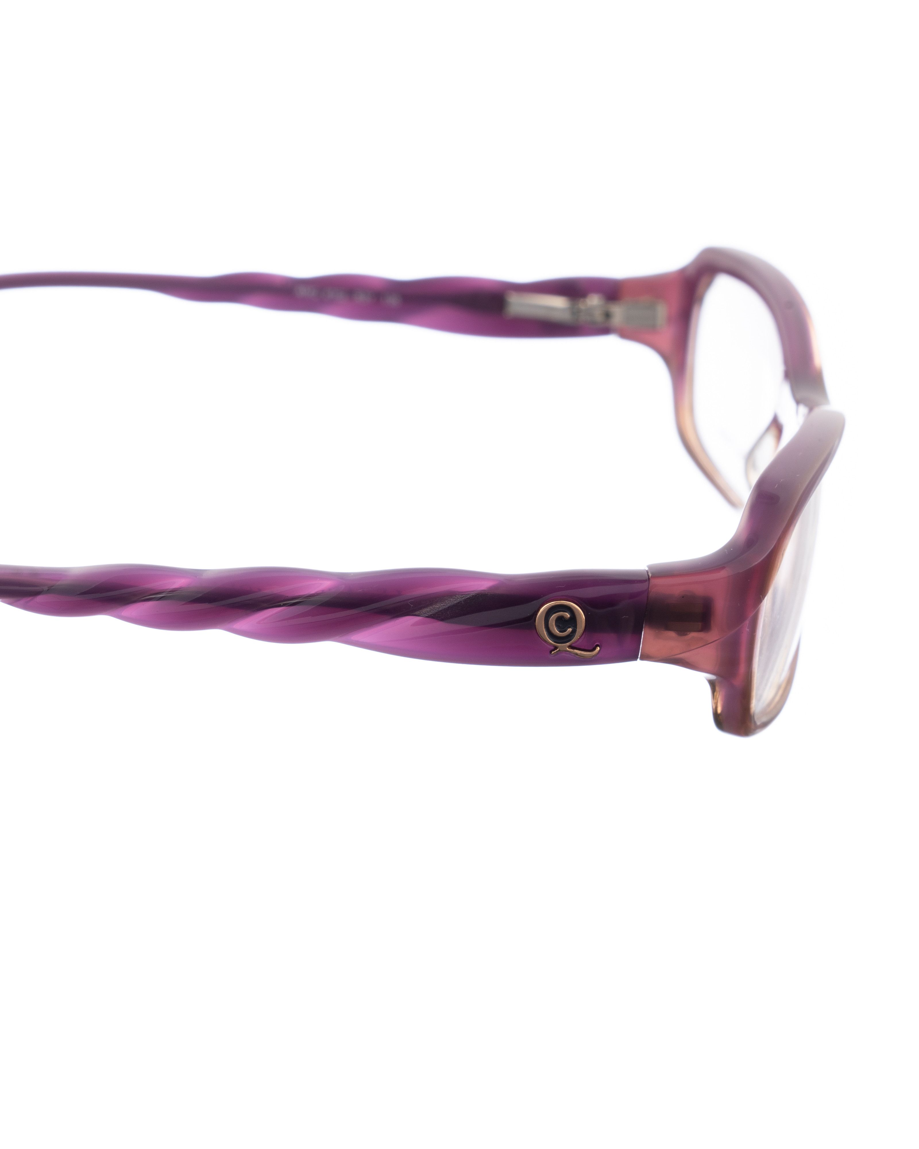 Alexander McQueen Alexander McQueen 90s Violet Swirl Cat-Eye Glasses Size ONE SIZE - 1 Thumbnail