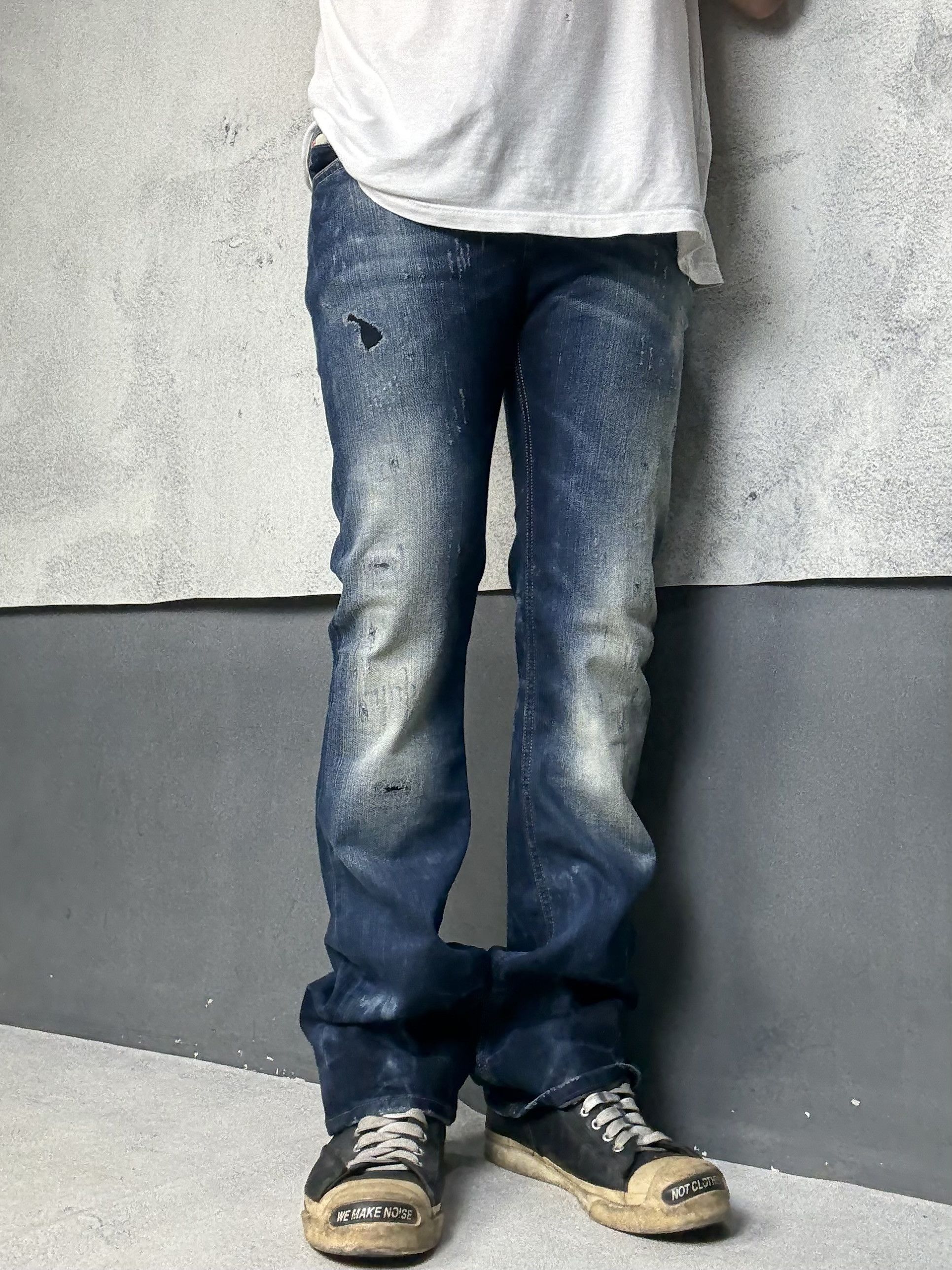 Diesel Diesel Zatiny Bootcut Distressed Jeans Denim Size US 29 - 1 Thumbnail