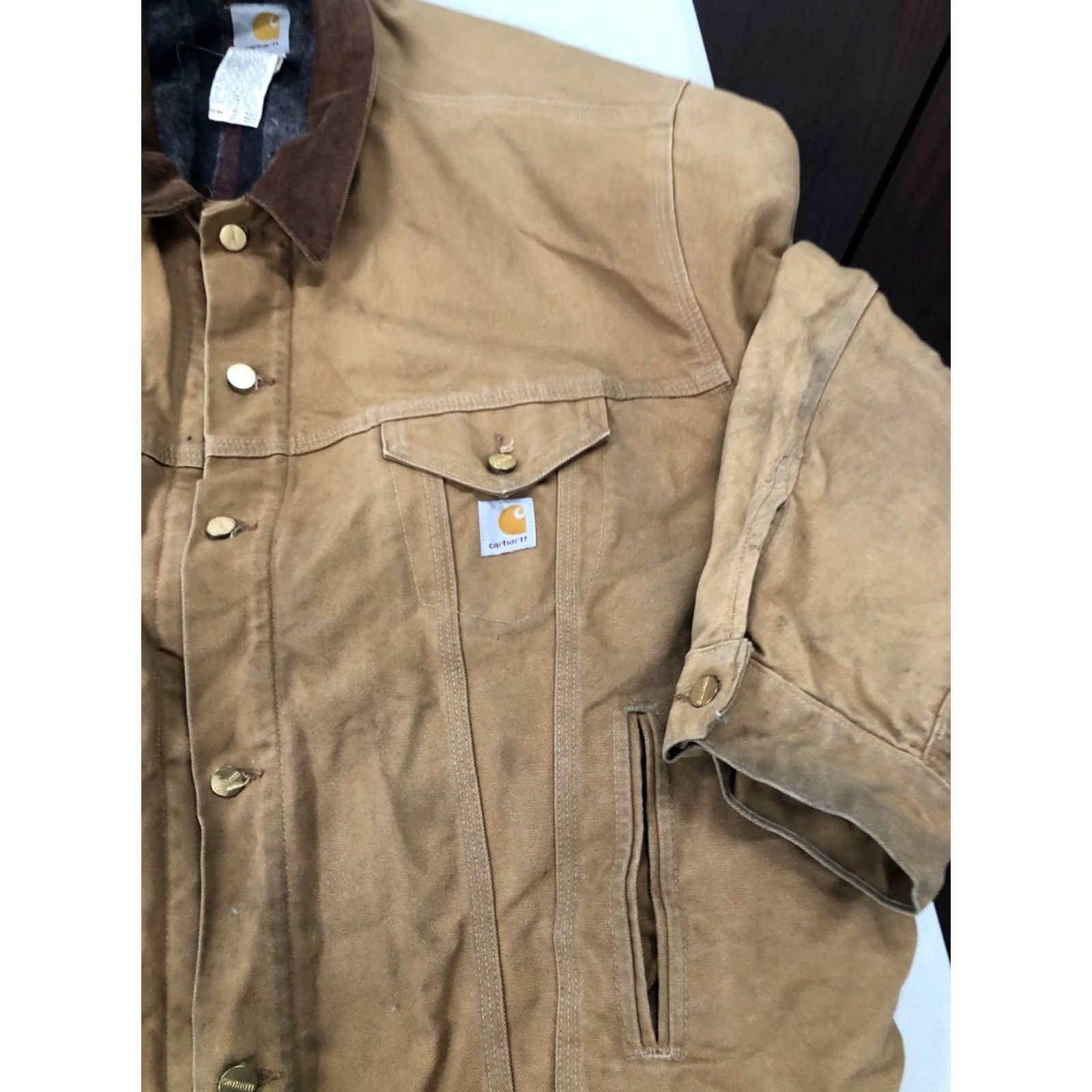 Carhartt VINTAGE Carhartt J148 4XL Trucker Jacket Bomber Coat USA Made Brown Lined Big & Tall Mens Size US XXL / EU 58 / 5 - 4 Thumbnail