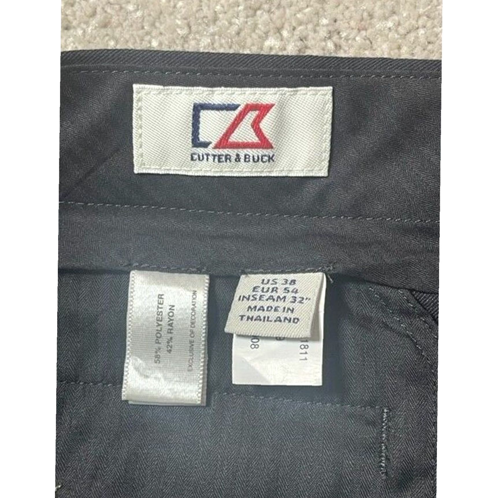 Cutter & Buck Cutter & Buck Dress Pants 38x32 Dress Pants Black 38 Regular Flat Front Solid Polyester Blend Dress Pants Mens Business Casual Formal Size US 38 / EU 54 - 6 Thumbnail