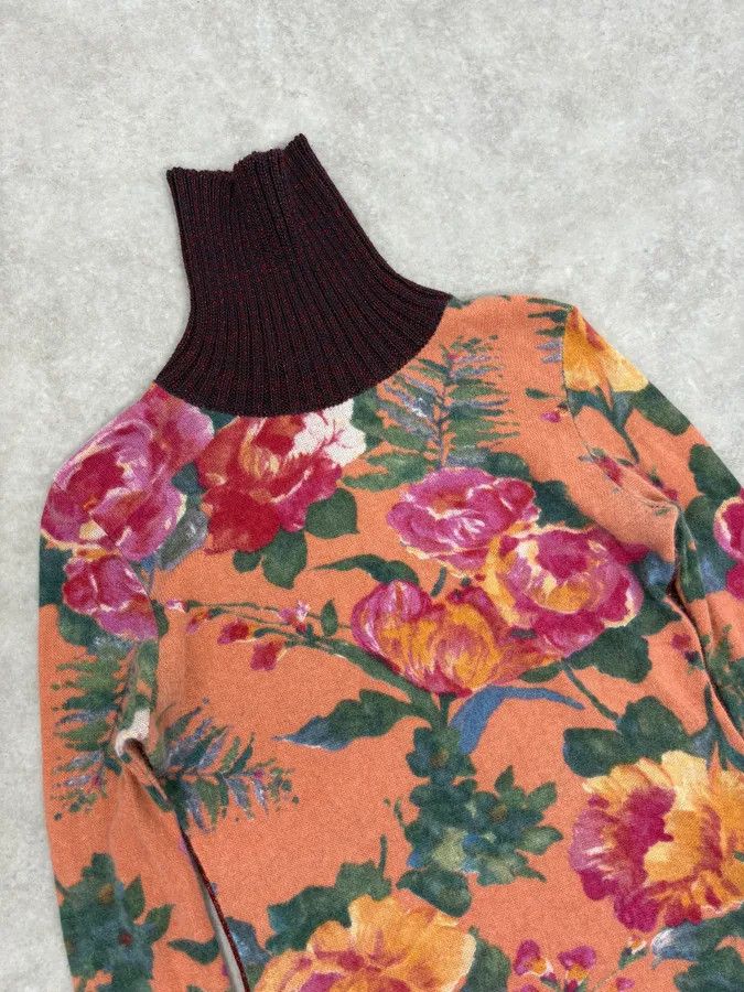 Dolce & Gabbana 1990s Dolce & Gabbana Floral Turtleneck Size S / US 4 / IT 40 - 5 Thumbnail