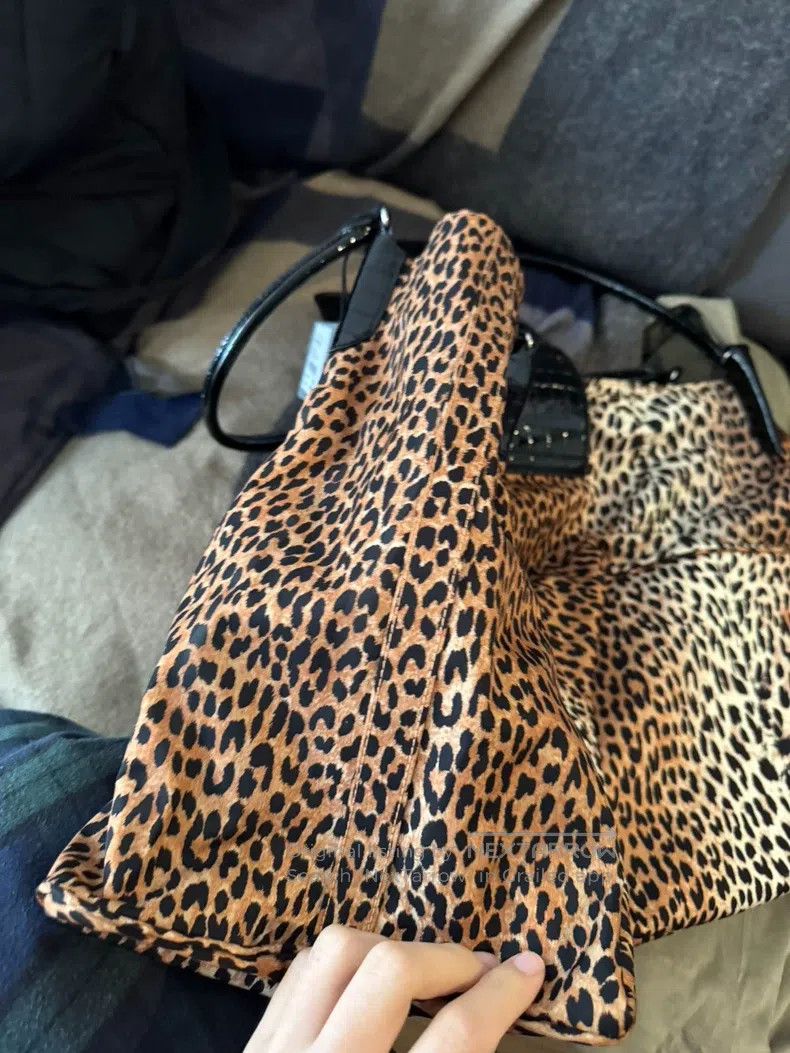 Balenciaga Balenciaga Leopard Print Nylon Pattern Crocodile Leather B Size ONE SIZE - 3 Thumbnail