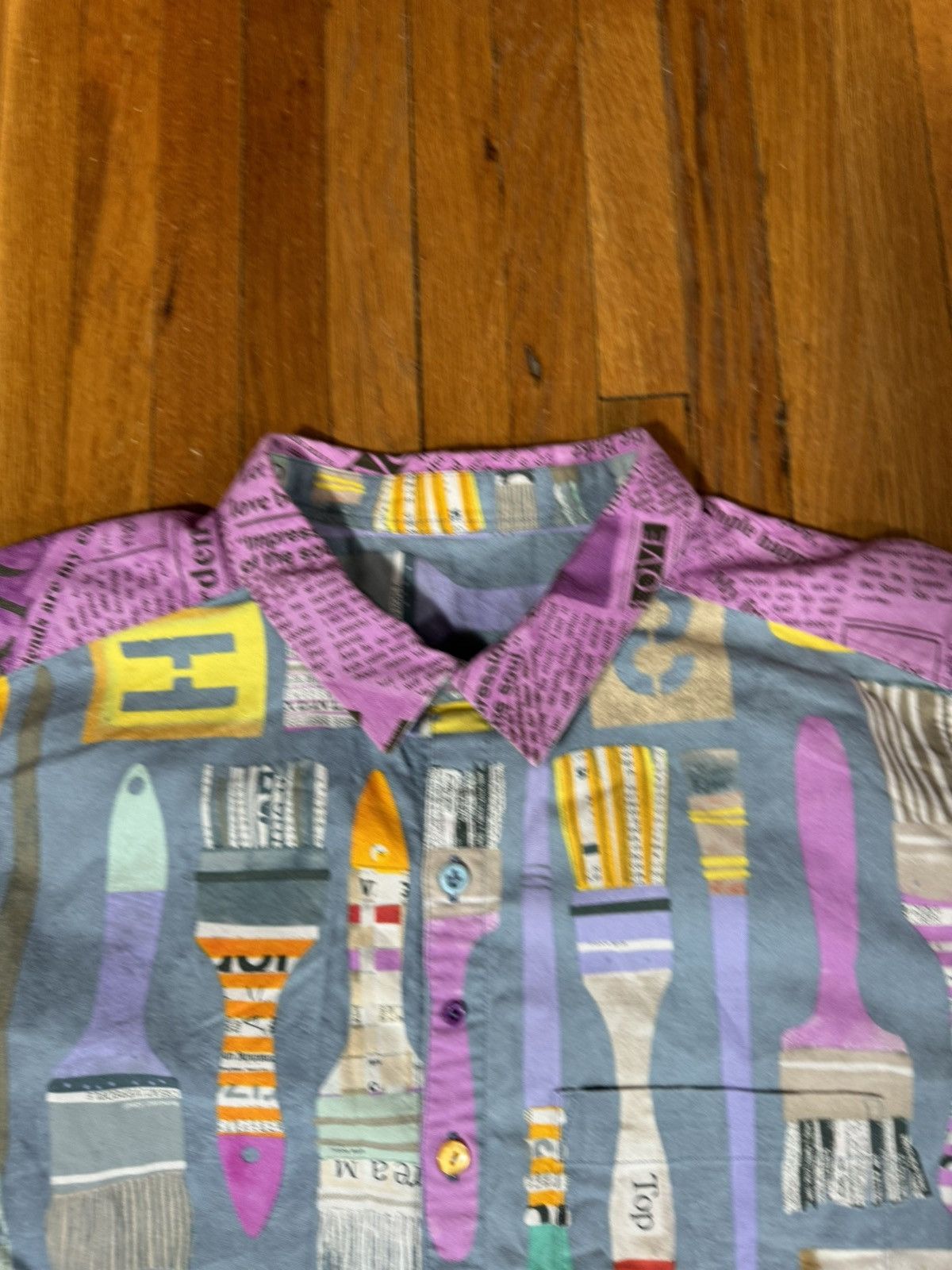 Vintage Vintage Paint Brush Long Sleeve Shirt Size US XL / EU 56 / 4 - 4 Thumbnail
