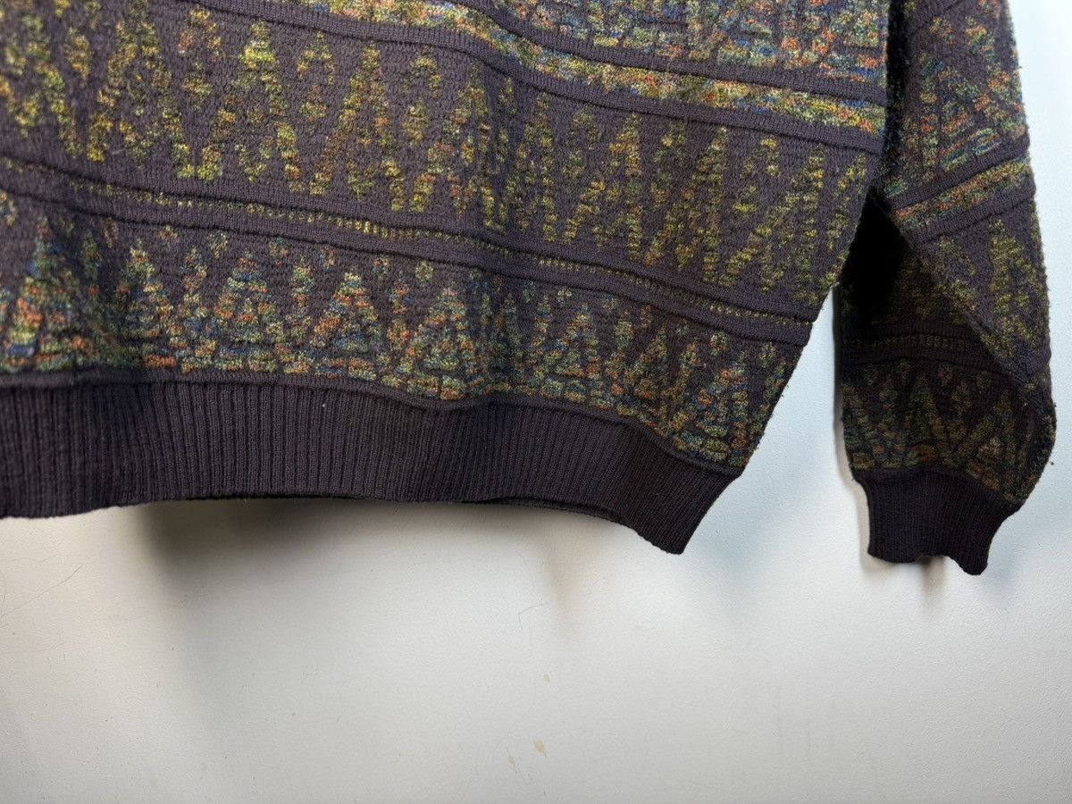 Yves Saint Laurent 90’s YSL Sweater Wool Burgundy/Green Size US L / EU 52-54 / 3 - 7 Thumbnail
