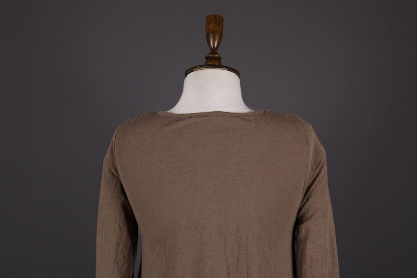 Designer Peruvian Connection Brown Summer Tunic Top Shirt Size S Size S / US 4 / IT 40 - 7 Thumbnail