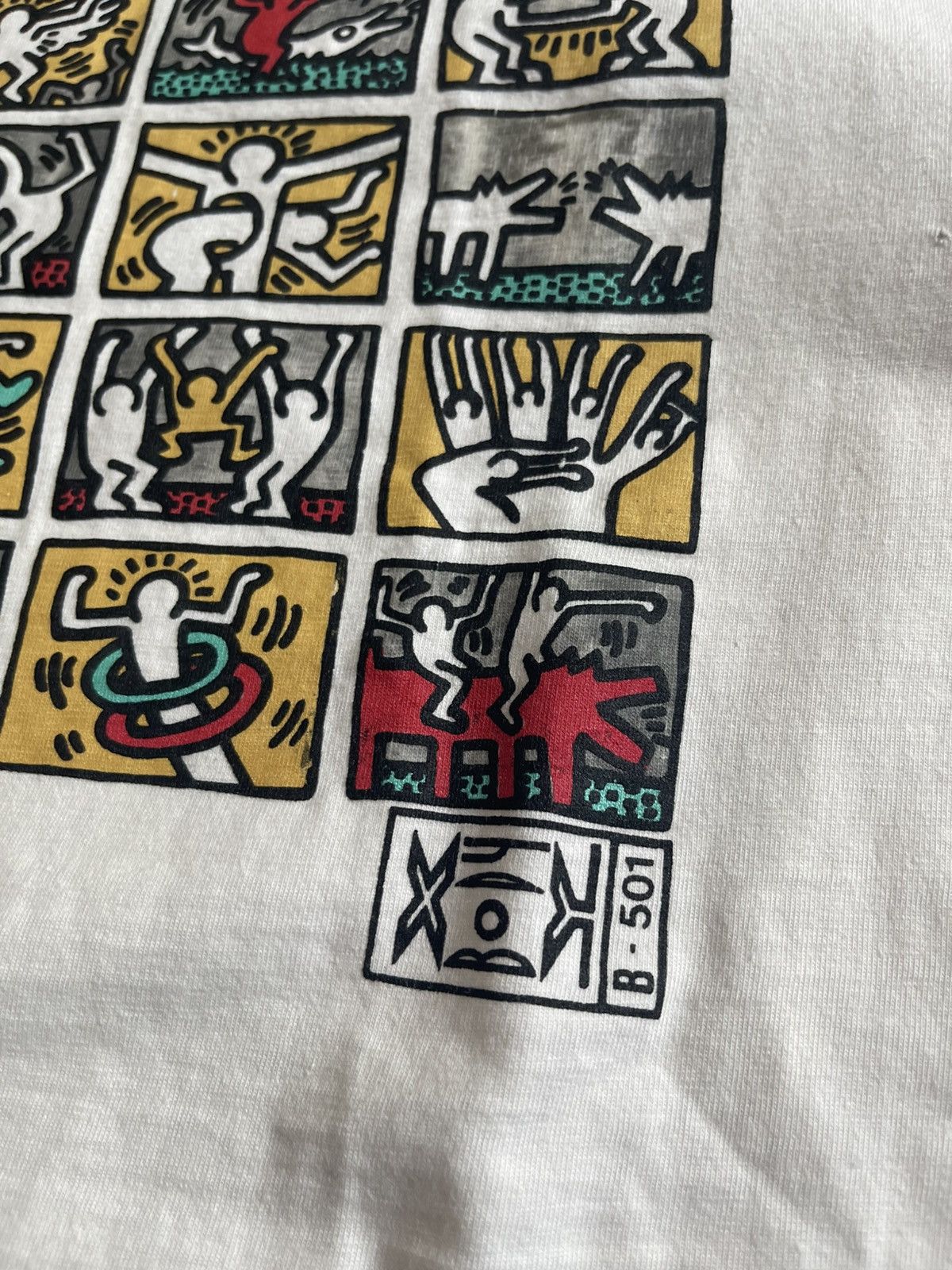 Keith Haring Vintage Keith Haring "Icons" Multi-Panel Graphic Tee Size US L / EU 52-54 / 3 - 4 Thumbnail