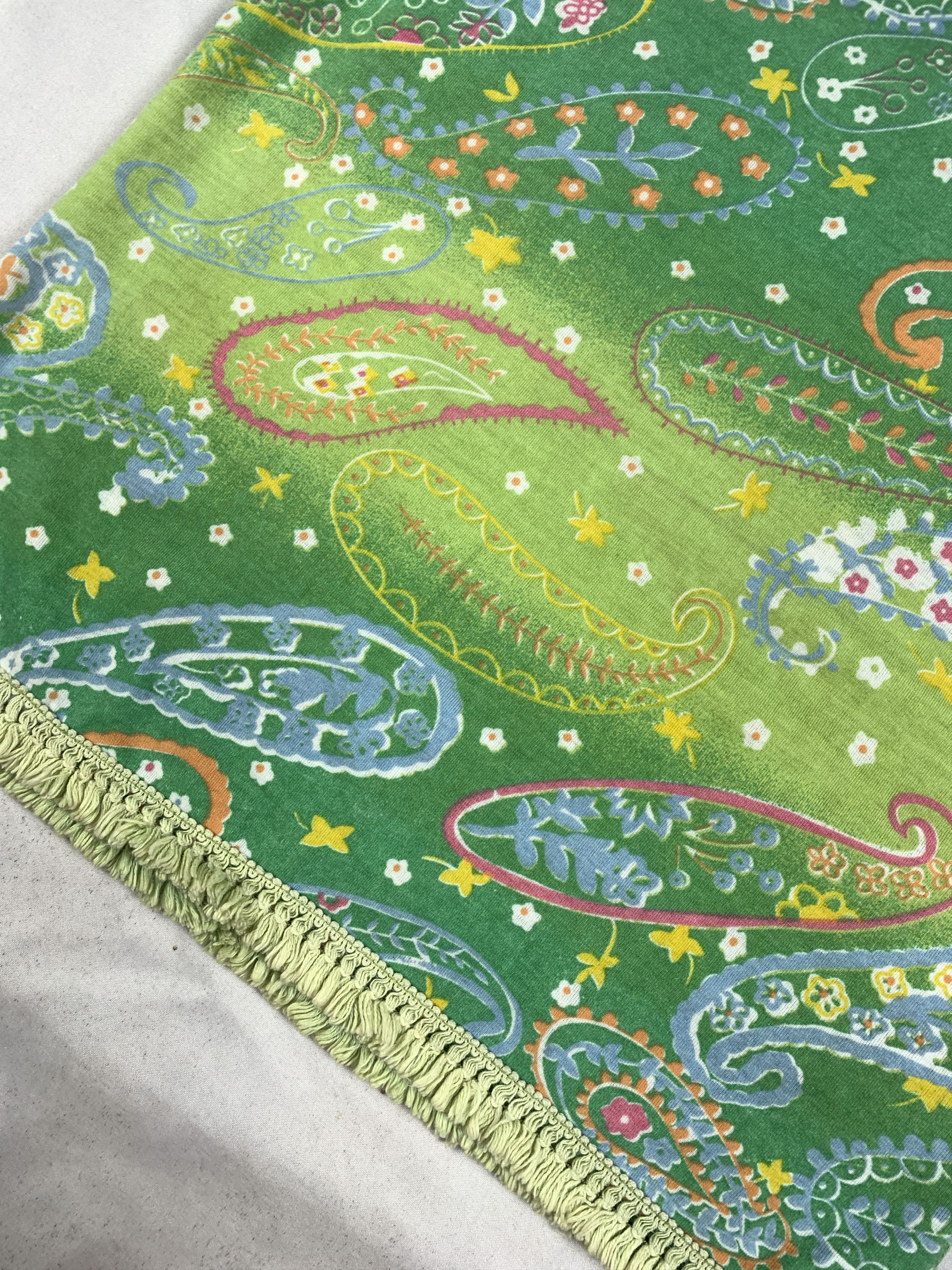 Japanese Brand Paisley Floral Gradiation Green Halter Cami Top (S) Size S / US 4 / IT 40 - 4 Thumbnail