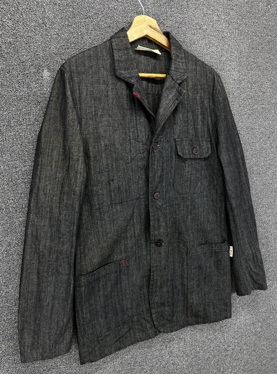 Japanese Brand × Vintage Vintage Tess Japanese Denim Jeans Chore Jacket Size US M / EU 48-50 / 2 - 2 Thumbnail