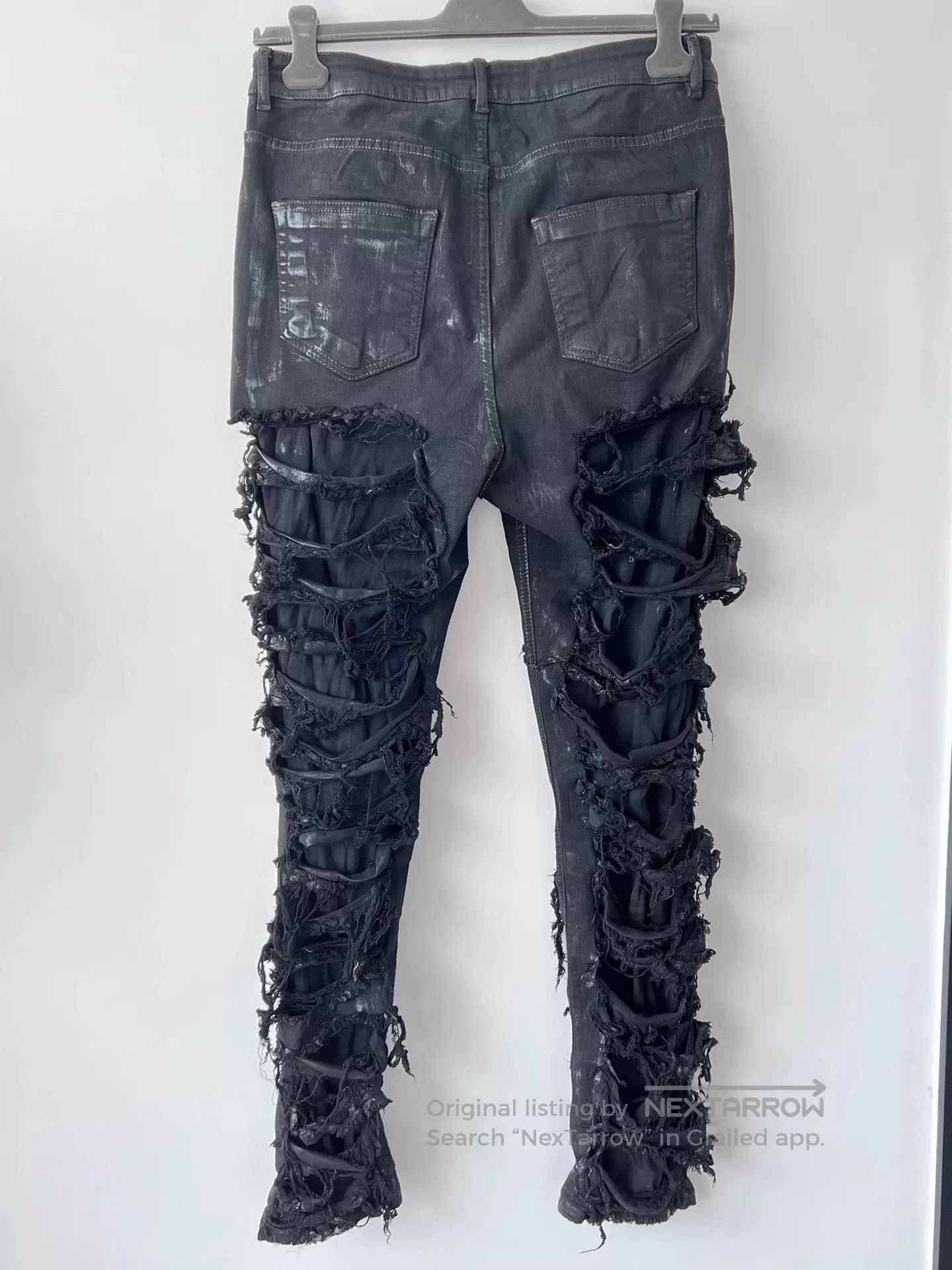 Rick Owens Drkshdw rick owens distressed black denim pants. Size US 31 - 4 Thumbnail