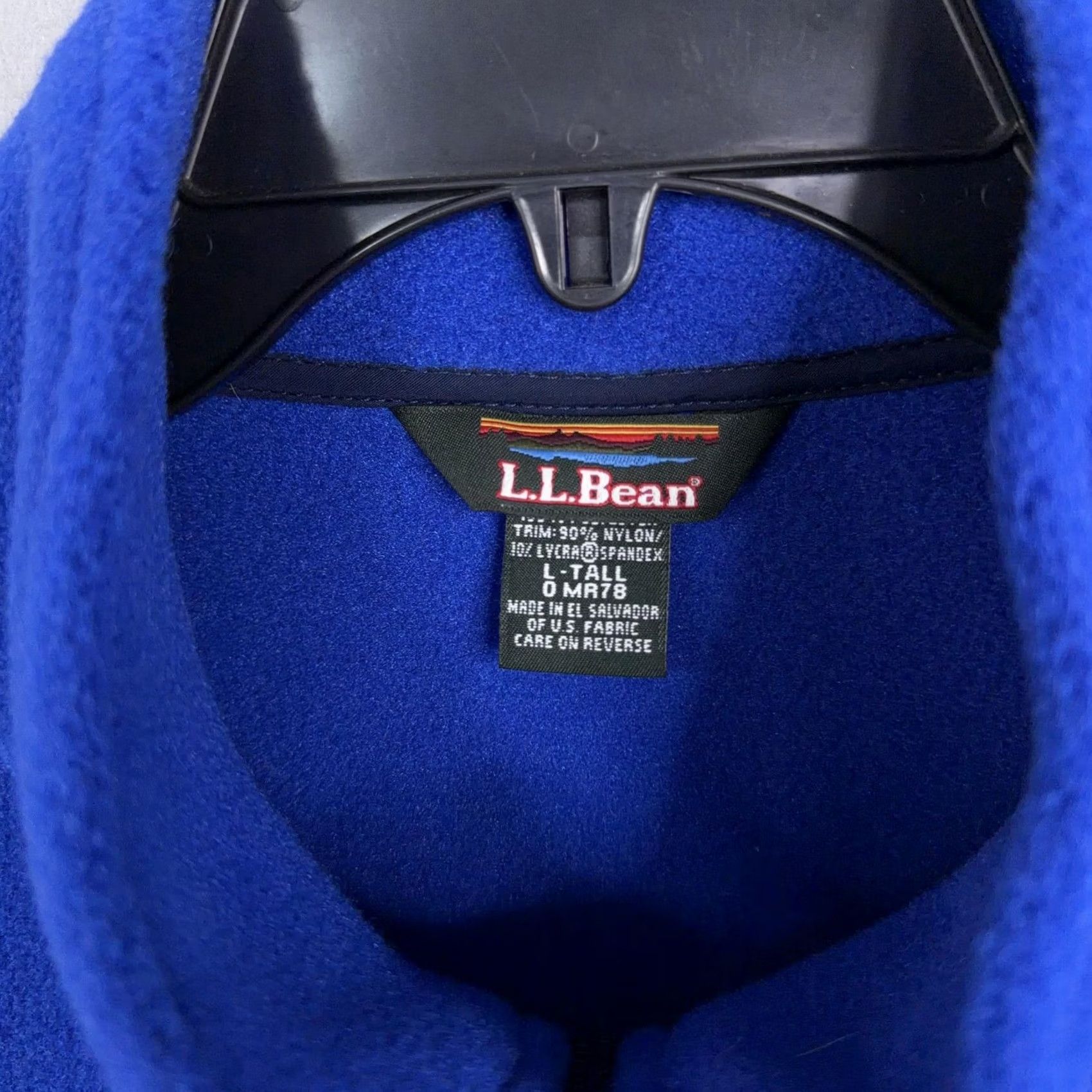 Vintage VINTAGE L.L. Bean Vest Mens Large Tall LT Blue Polartec Fleece Windbreaker Full Zip Vest Size US L / EU 52-54 / 3 - 5 Thumbnail