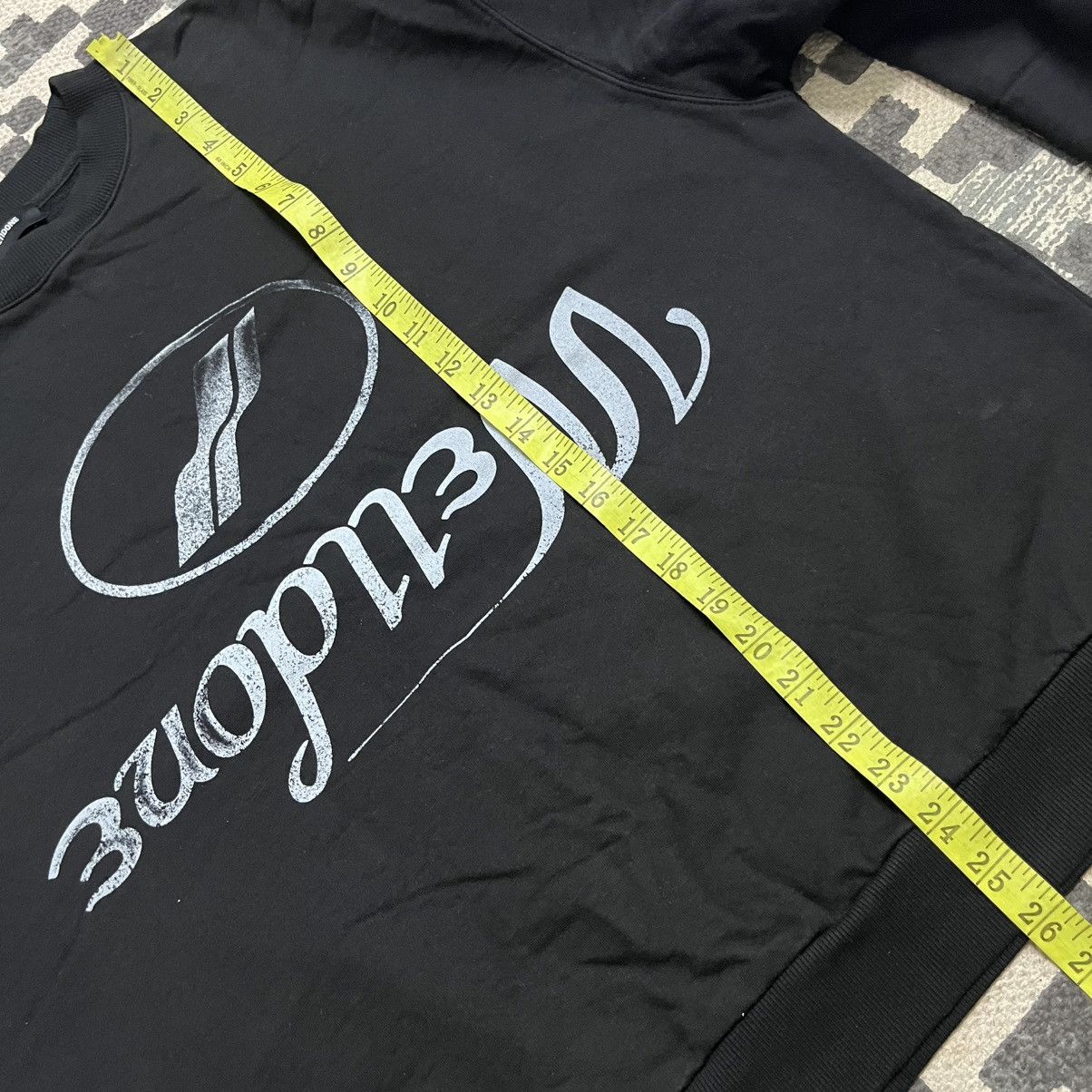 WE11DONE Authentic We11done Boxy Big Spell Black Sweatshirt Size L / US 10 / IT 46 - 9 Thumbnail