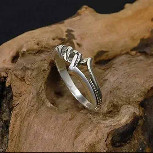 Jewelry × Vintage Spear Of Longinus Round Open Ring Size ONE SIZE - 2 Thumbnail