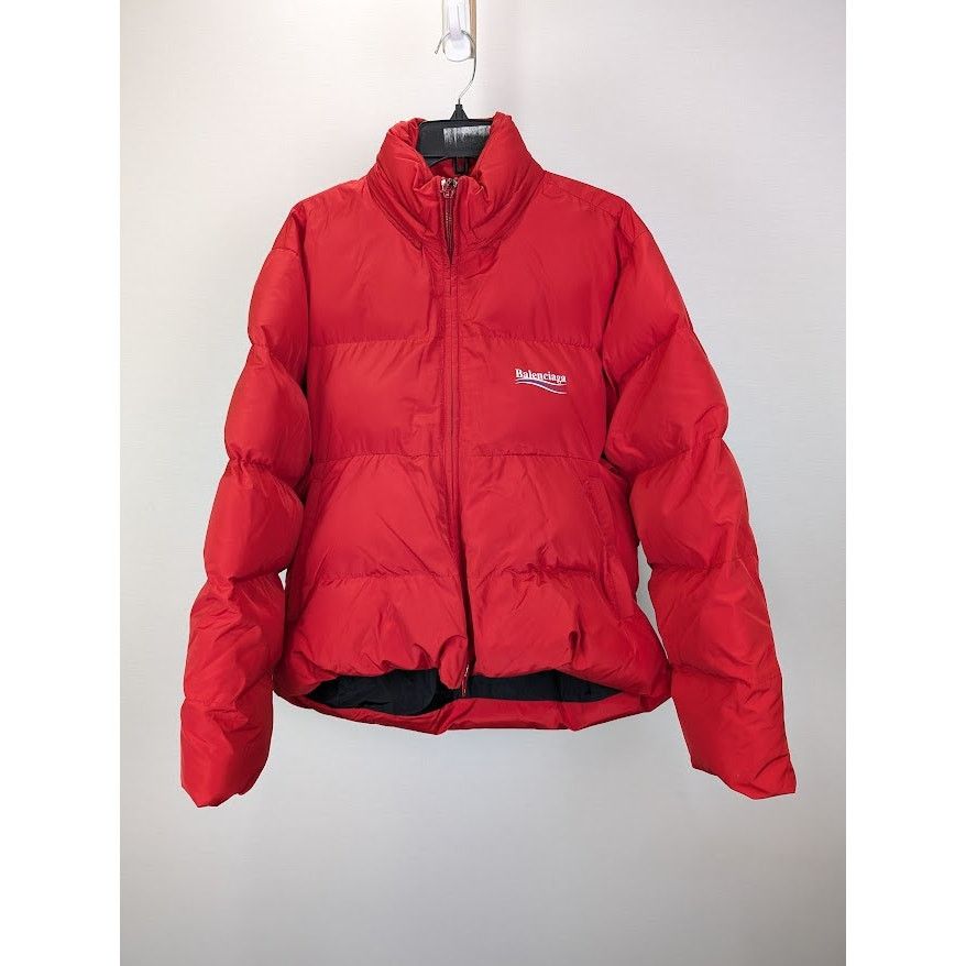 Balenciaga o1rshd1 /dup/ Micro Faille C-Shape Puffer Jacket Bright Red Size US S / EU 44-46 / 1 - 1 Thumbnail