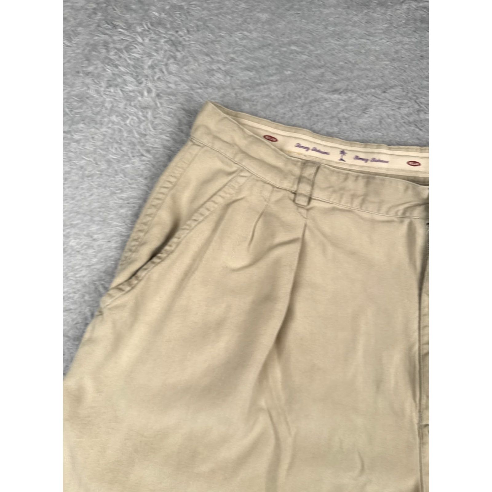 Tommy Bahama Tommy Bahama Shorts Men Beige Silk Linen Pleated 38 Mid Rise 9in Inseam Travel Beach Casual Pockets Size US 38 / EU 54 - 4 Thumbnail