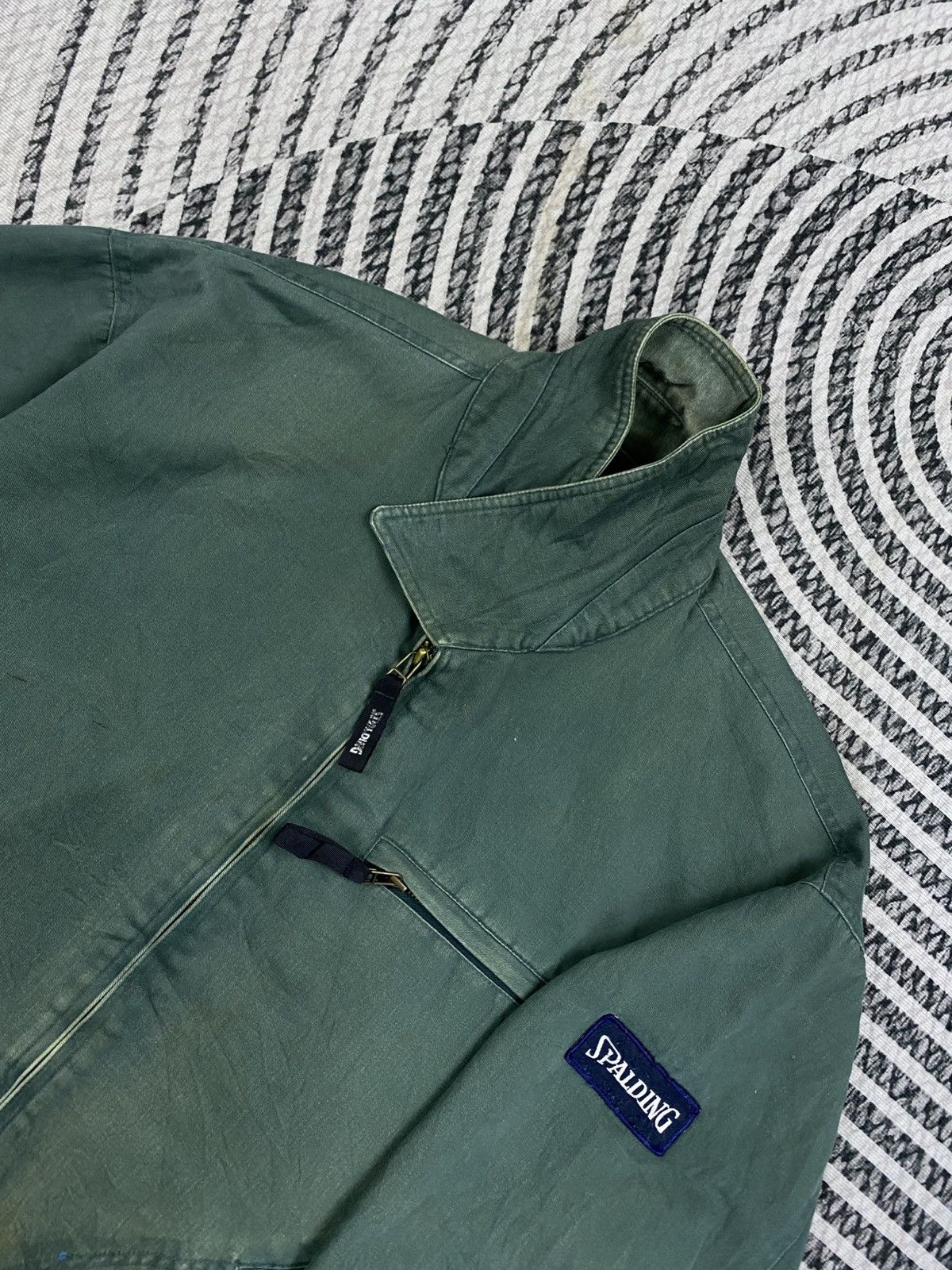 Spalding 🔥RARE Vintage 80s Spalding Patches On Sleeve Bomber Jacket Size US XL / EU 56 / 4 - 8 Thumbnail