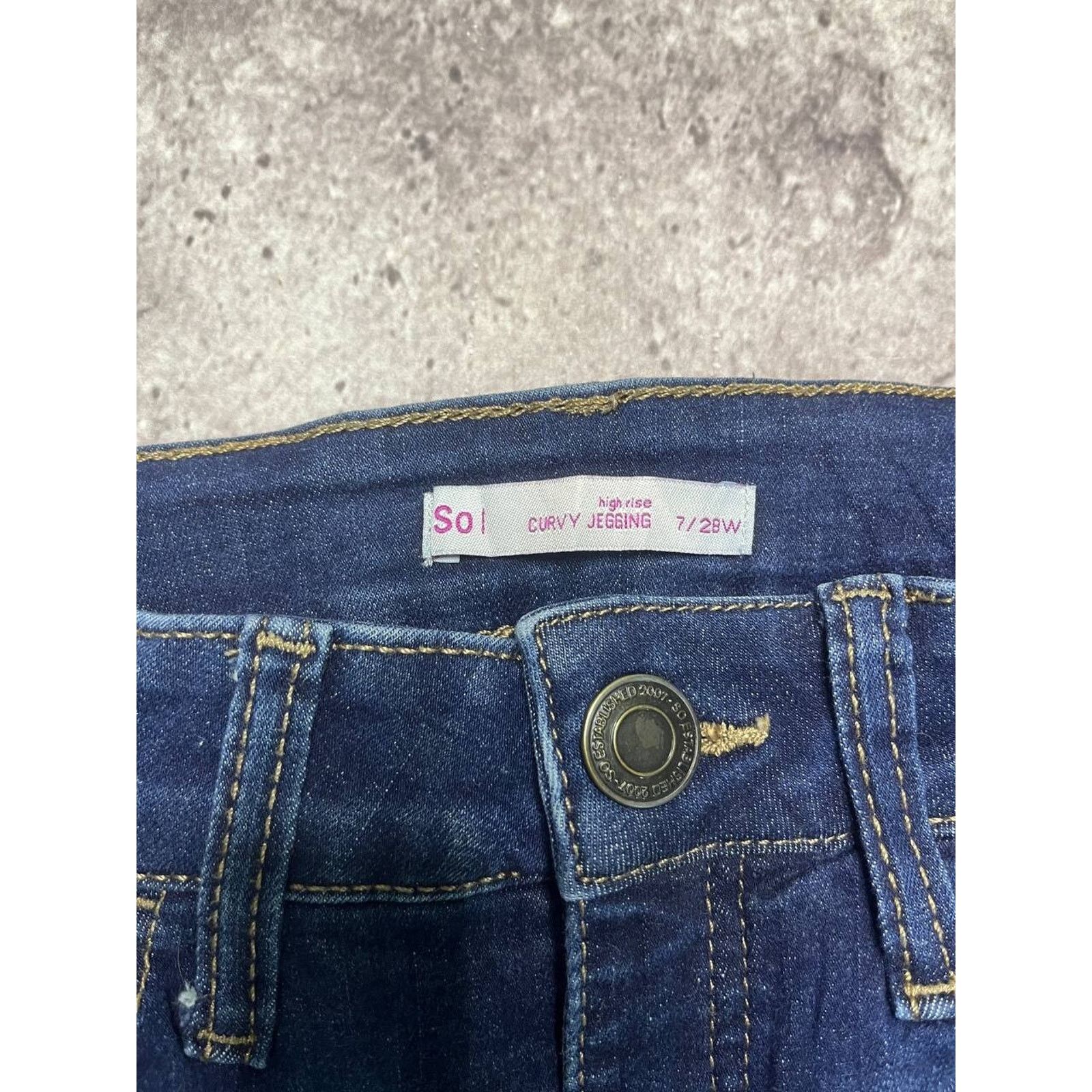 Japanese Brand Vintage SO High Rise Curvy Dark Wash Skinny Jeans Size 28W Size 28" / US 6 / IT 42 - 3 Thumbnail