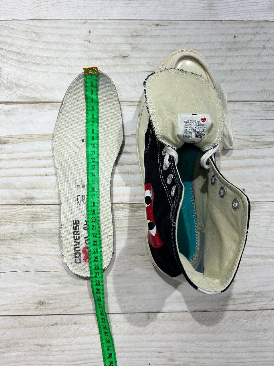 Comme des Garcons PLAY Comme des Garçons x Converse High Top CDG Sneakers Size US 8.5 / EU 41-42 - 20 Thumbnail