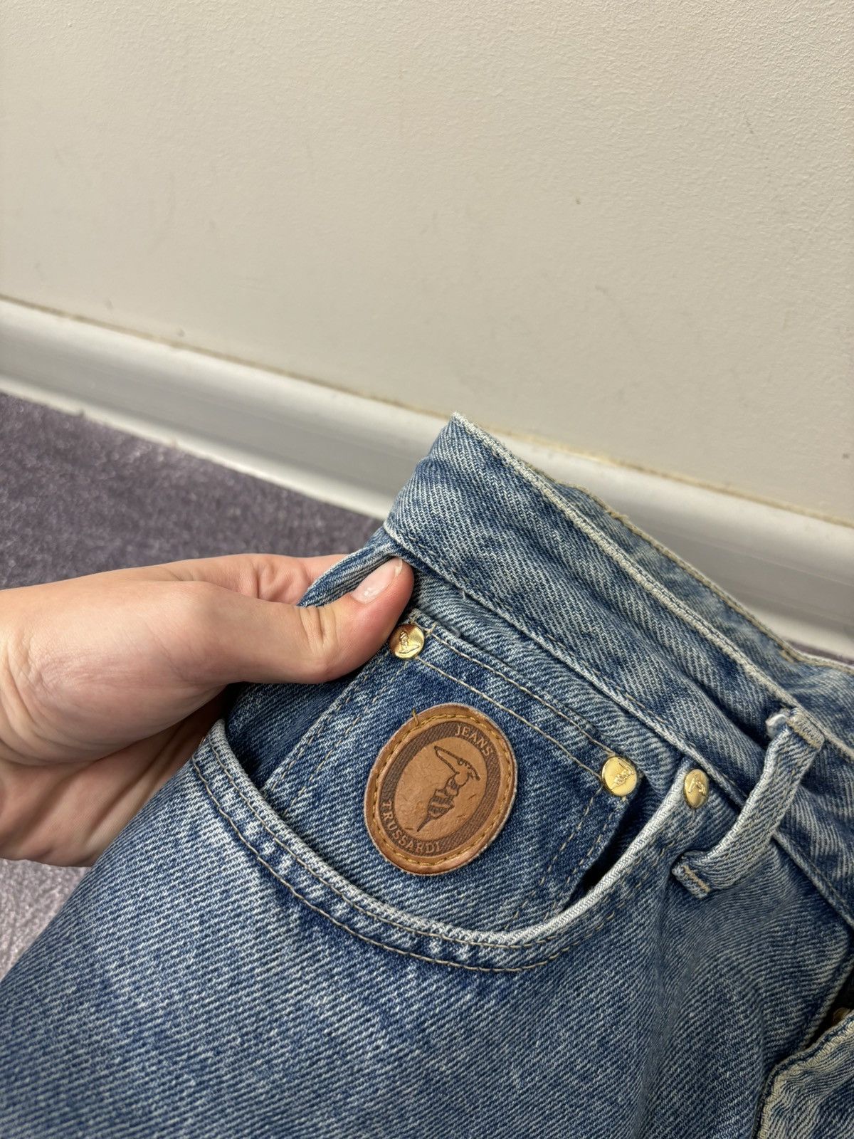 Trussardi Vintage Trussardi Women’s Straight Fit Italian Denim Jeans Size 31" - 14 Thumbnail