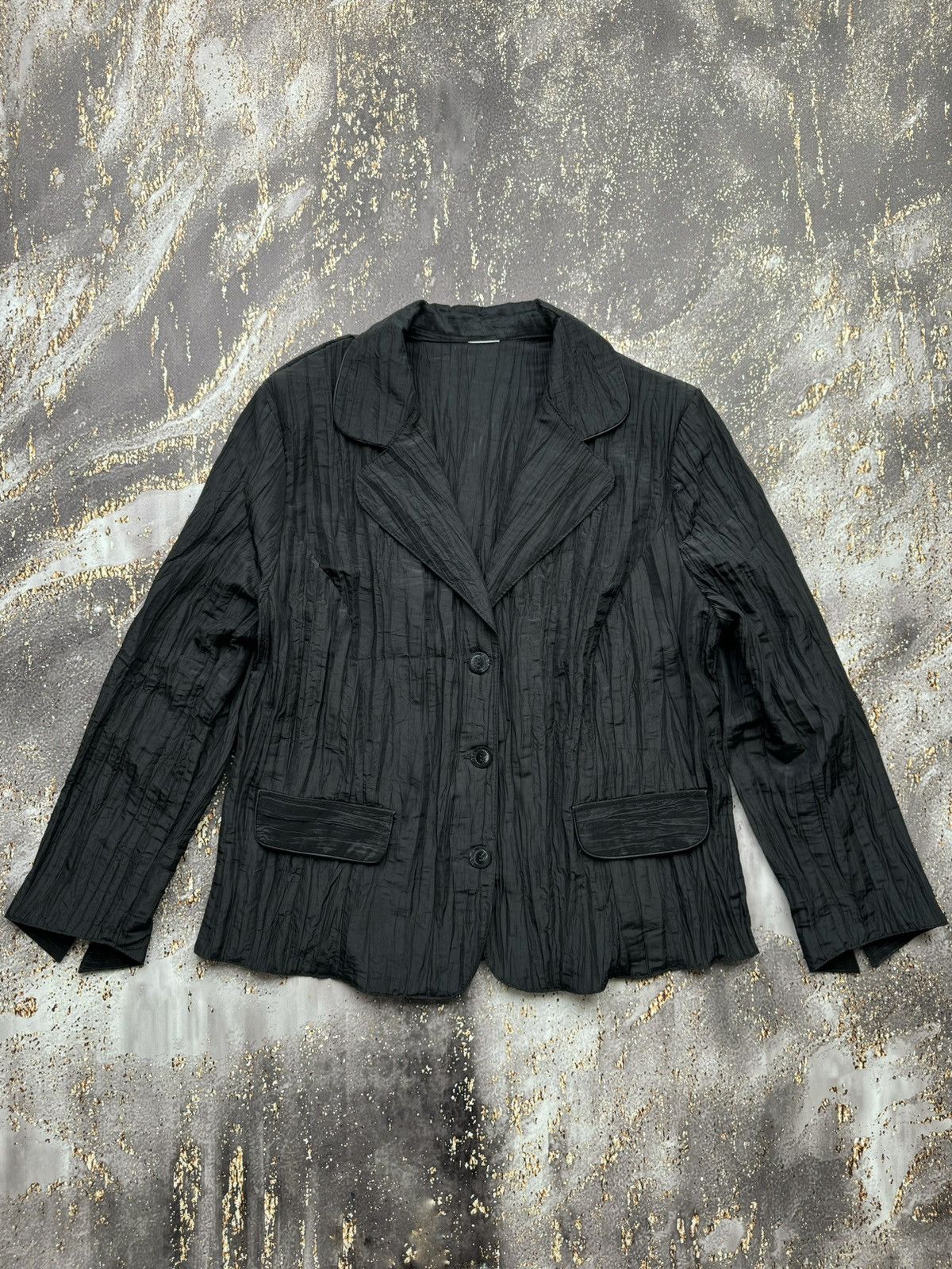 Japanese Brand Vintage Plisse Blazer Size M / US 6-8 / IT 42-44 - 1 Thumbnail