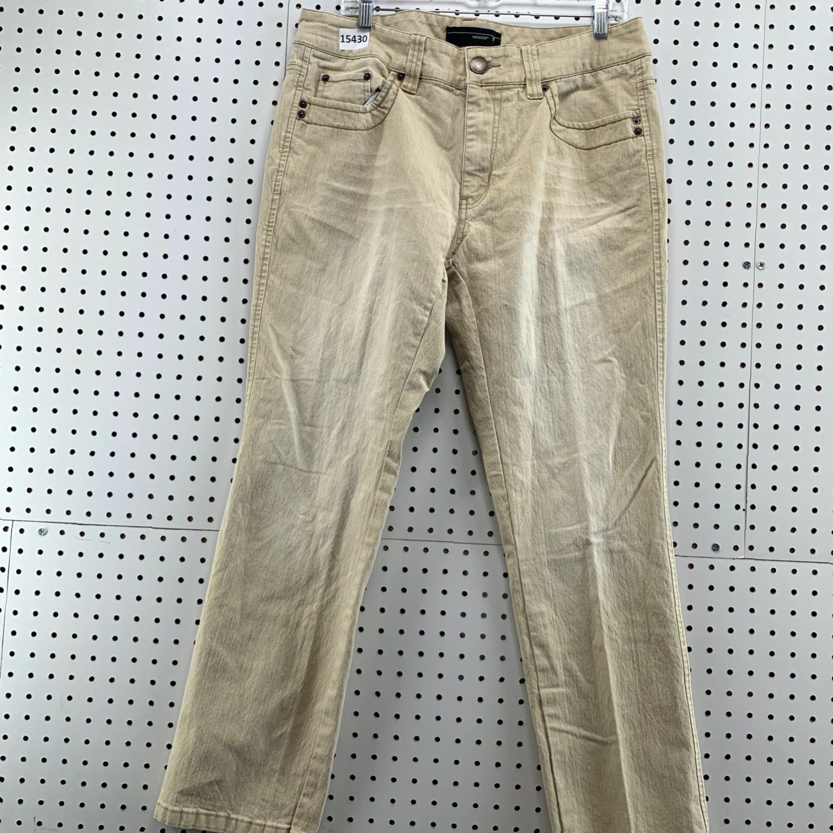 Vintage Venezia Womens Beige Jeans Size 18 Average High Rise Pants 35 X 30" Inseam - Venezia - Jeans - Women - Beige - High Rise - 30 - 18 - 35 X 30" - Womens Size 30" / US 8 / IT 44 - 6 Thumbnail
