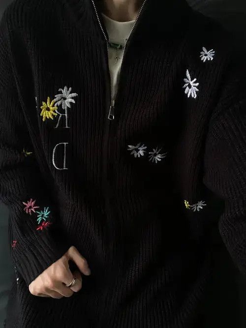 Aran Isles Knitwear Patchwork Full Zip Sweater Size US M / EU 48-50 / 2 - 4 Thumbnail