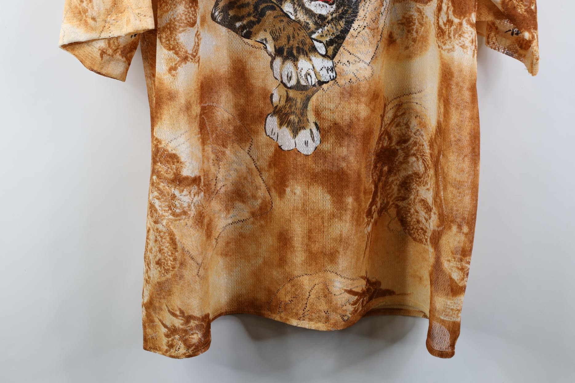 Vintage Deadstock Vintage 90s Streetwear Tiger Short Sleeve Shirt Size US XXL / EU 58 / 5 - 13 Thumbnail